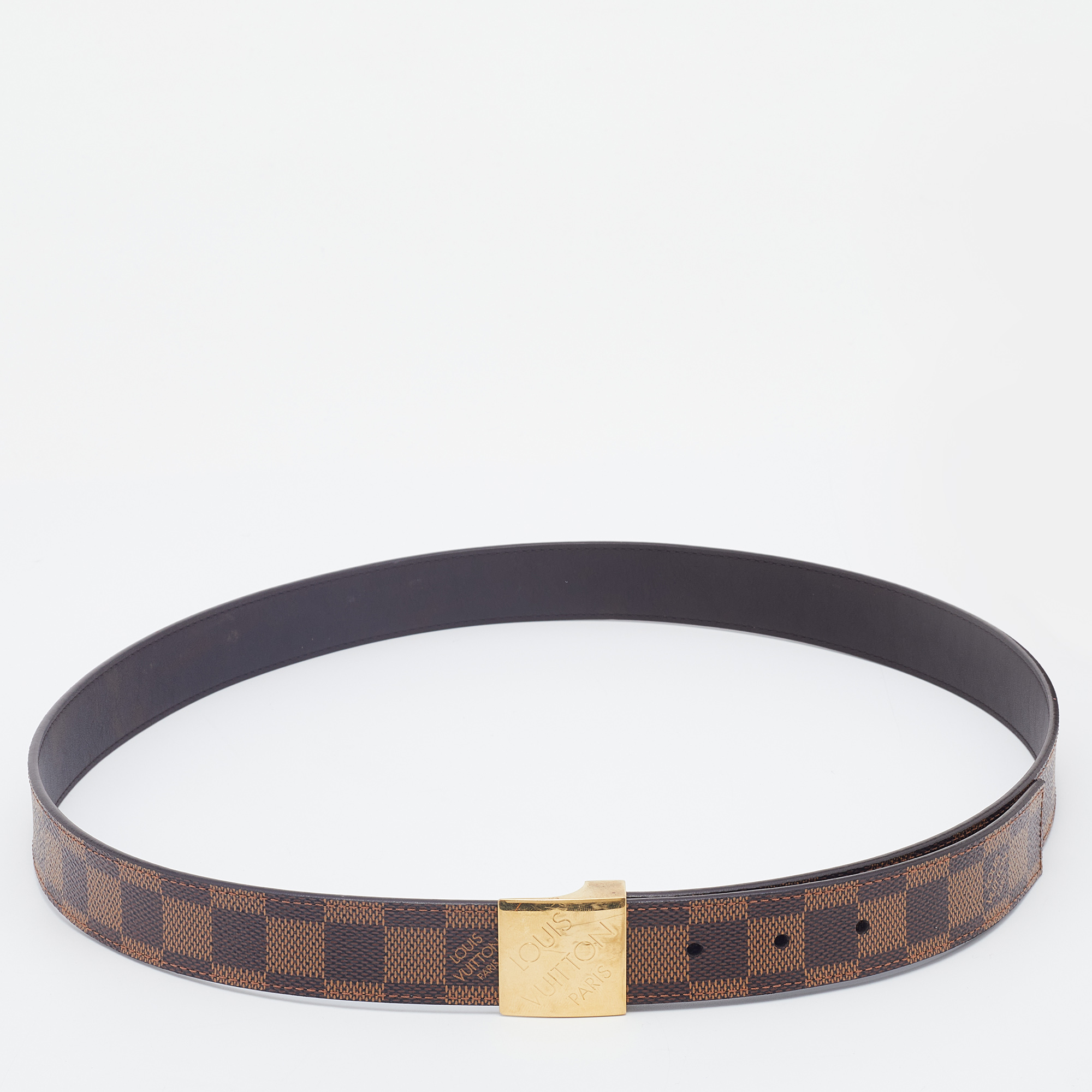 

Louis Vuitton Brown Coated Canvas Buckle Belt