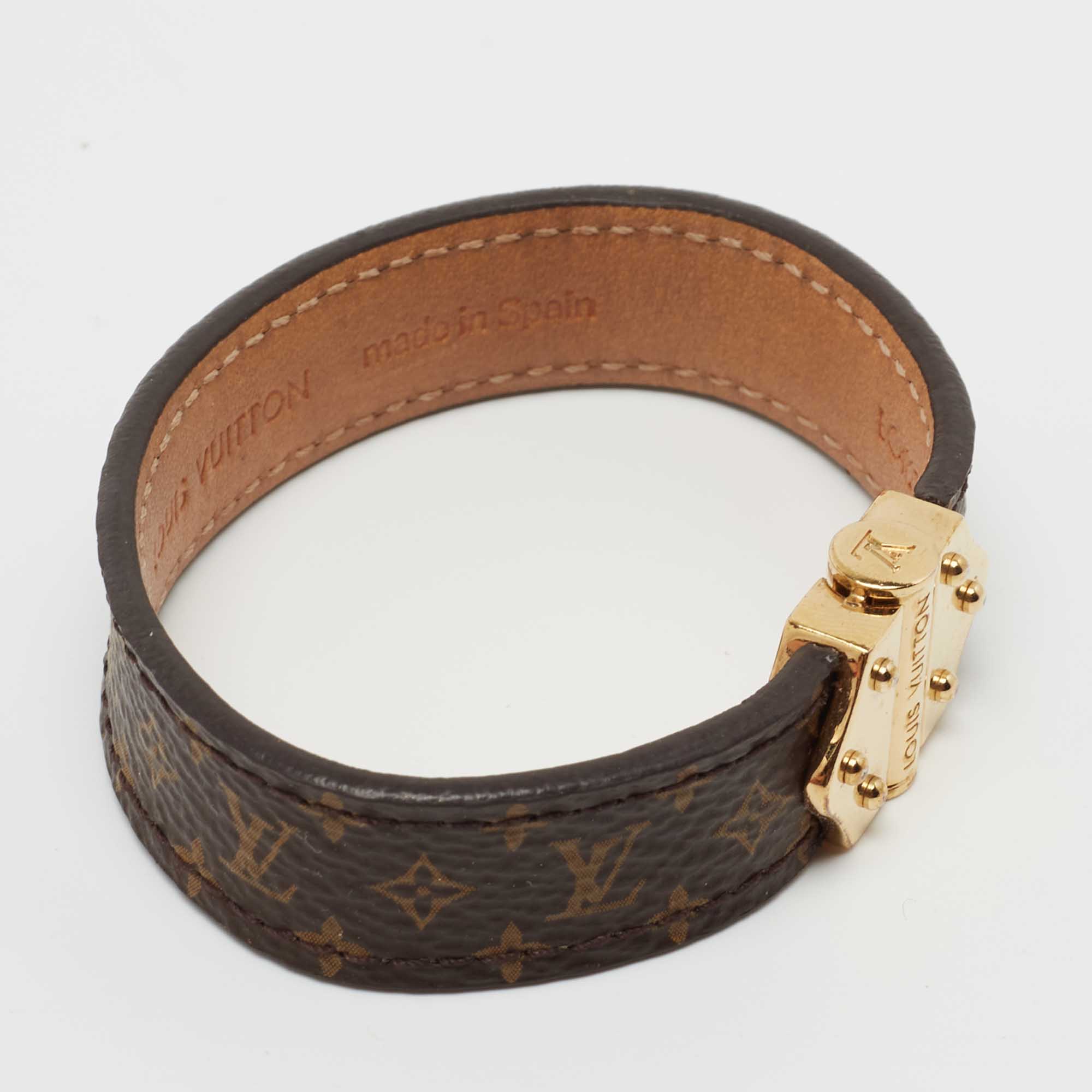 

Louis Vuitton Brown Monogram Canvas Nano Bracelet 17