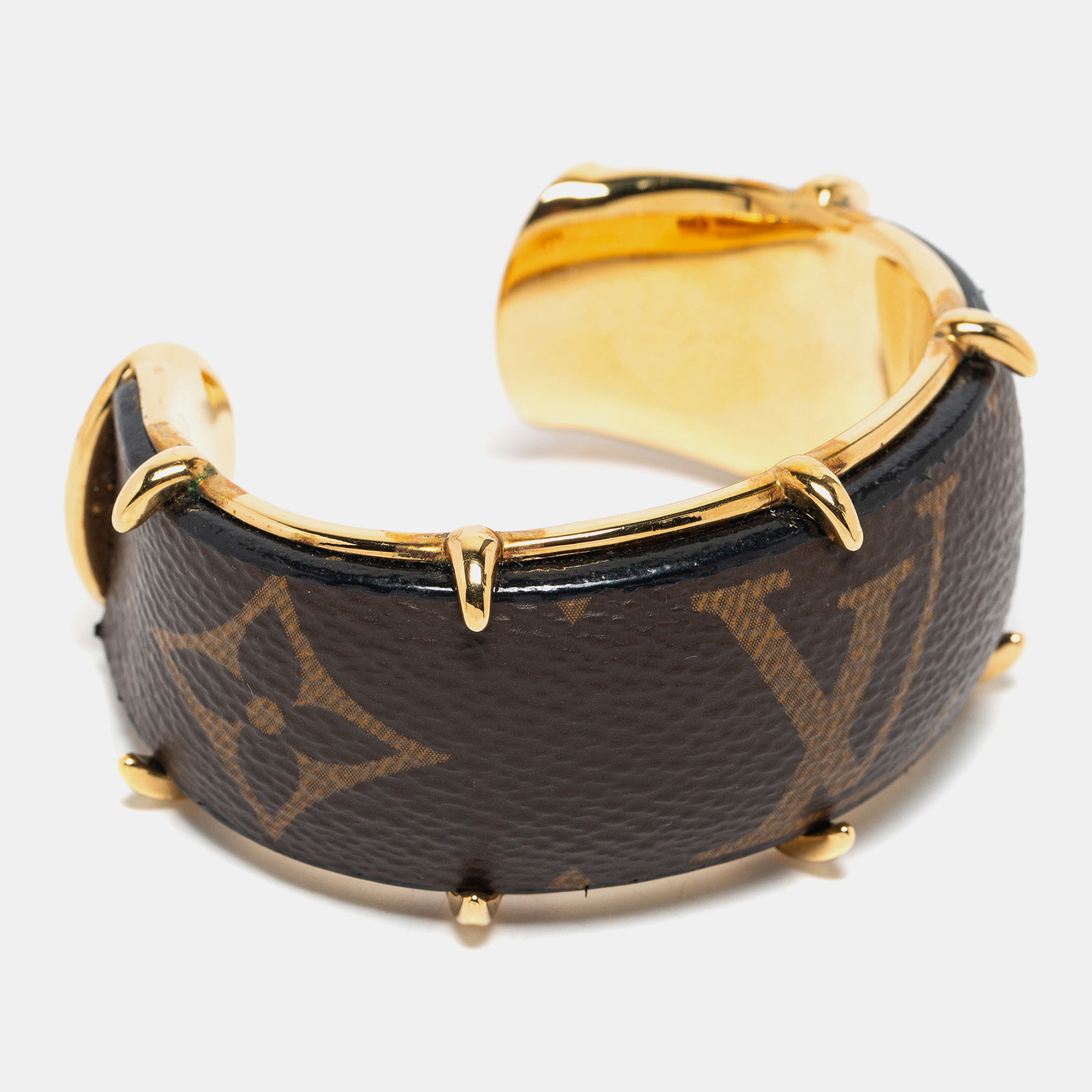 

Louis Vuitton Brown Monogram Canvas Cuff Bracelet