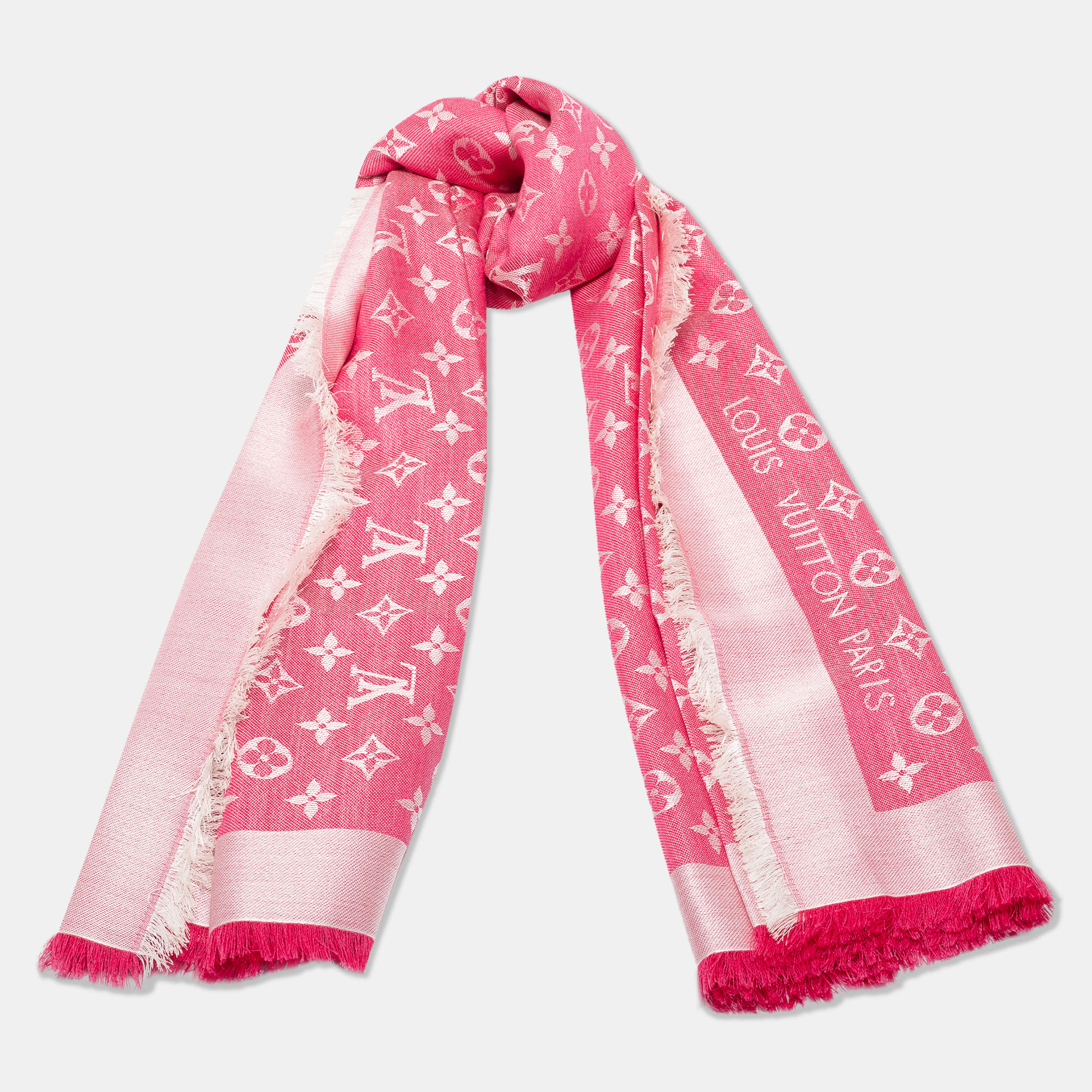 

Louis Vuitton Pink Monogram Denim Shawl