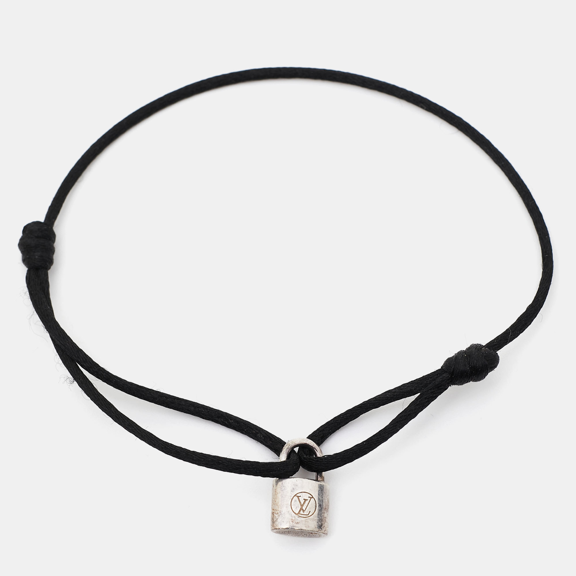 

Louis Vuitton Lock It Sterling Silver Adjustable Cord Bracelet