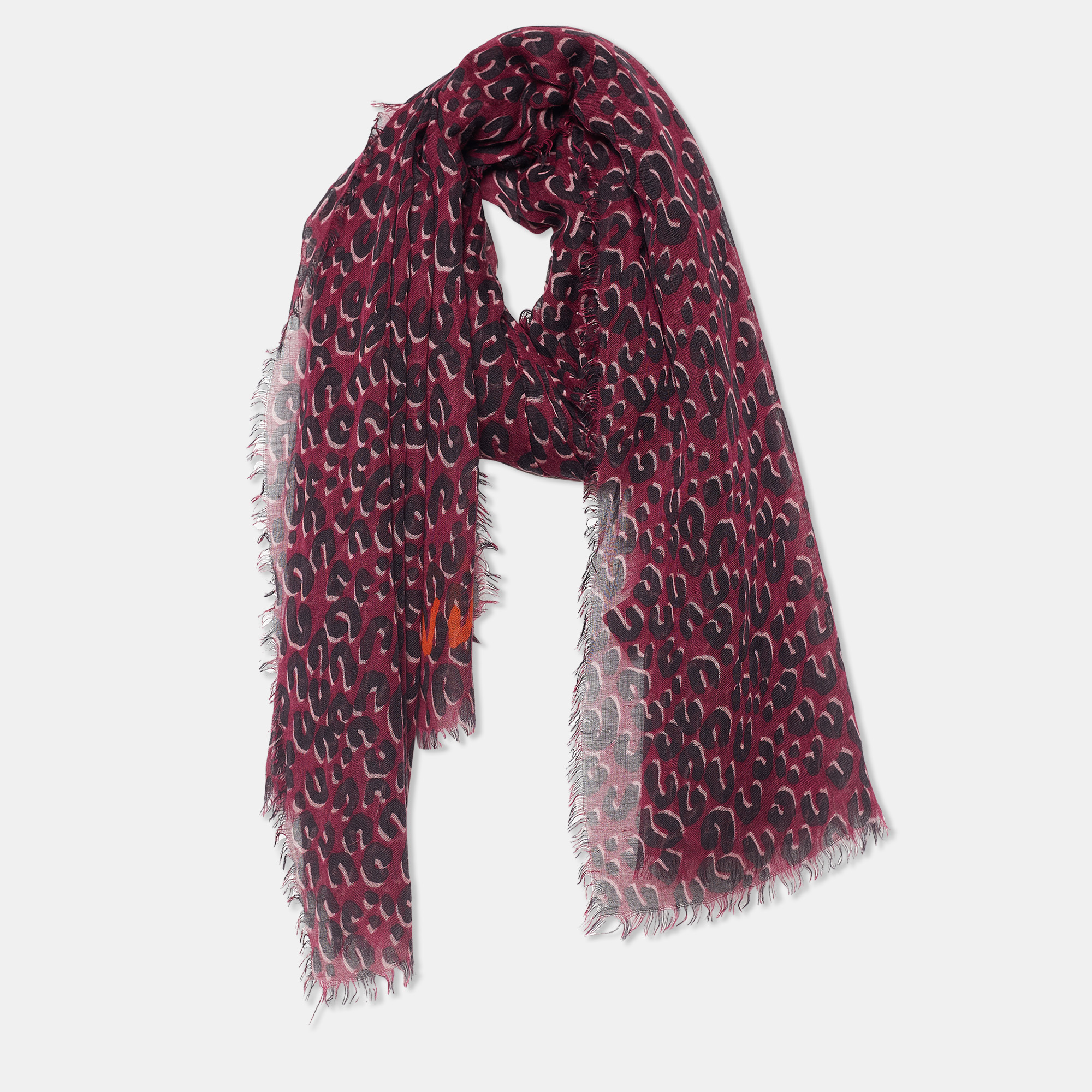 

Louis Vuitton x Stephen Sprouse Leopard Print Cashmere Silk Scarf, Pink