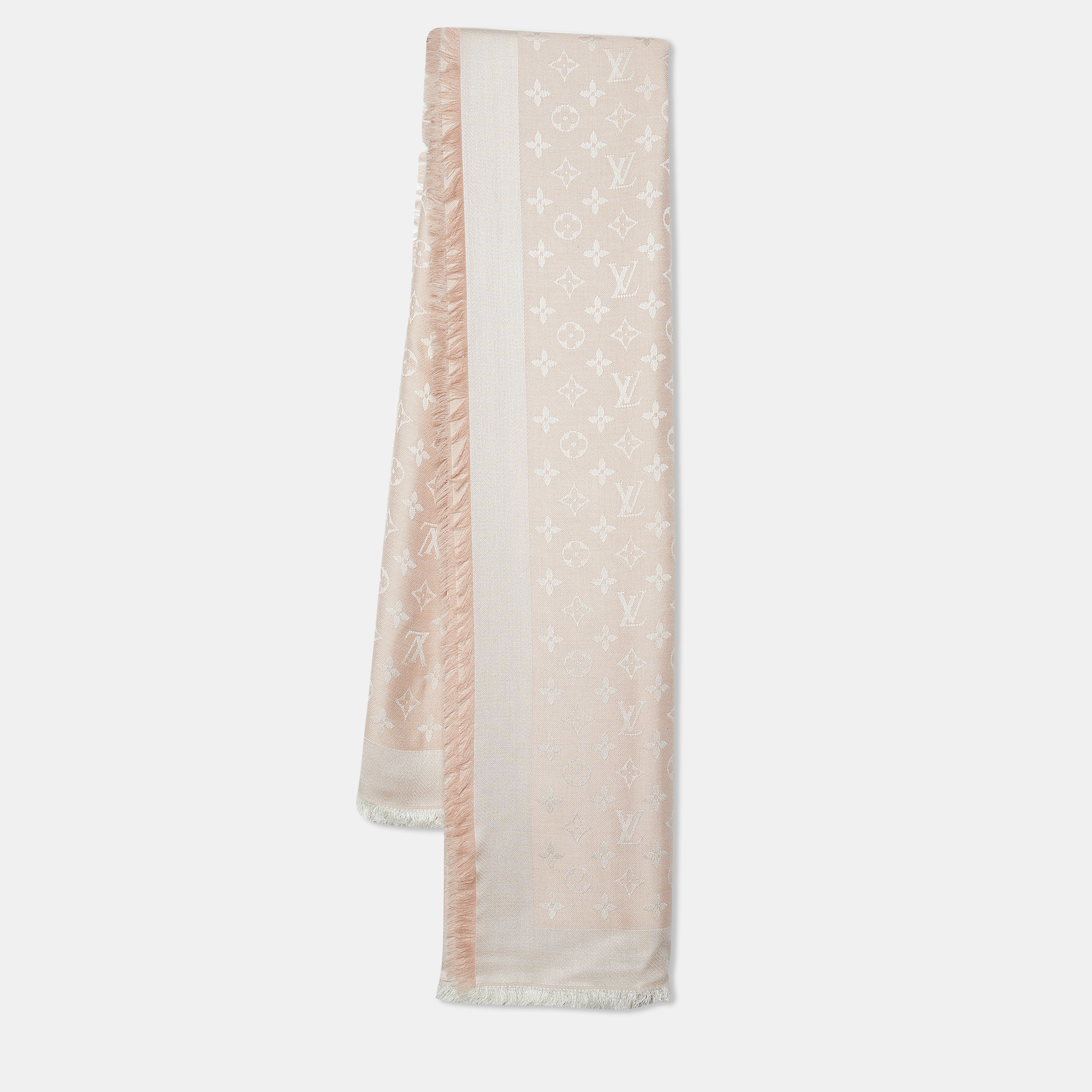 Louis Vuitton Monogram Shawl Scarf Powder Pink