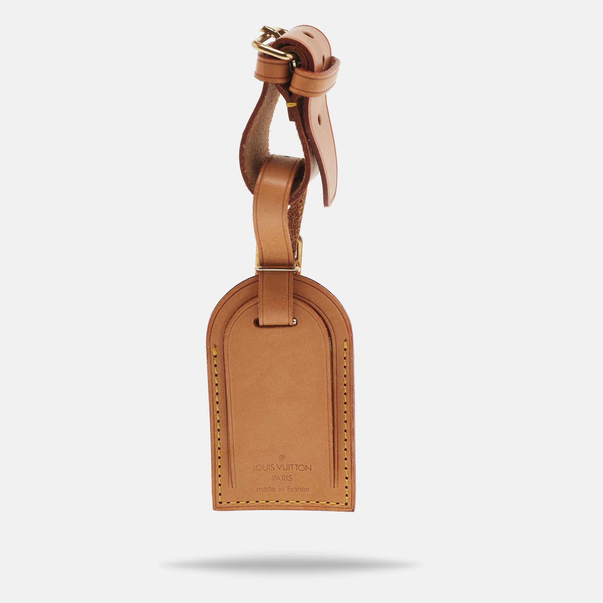 

Louis Vuitton Vachetta Leather Luggage Name Tag & Strap Holder, Beige