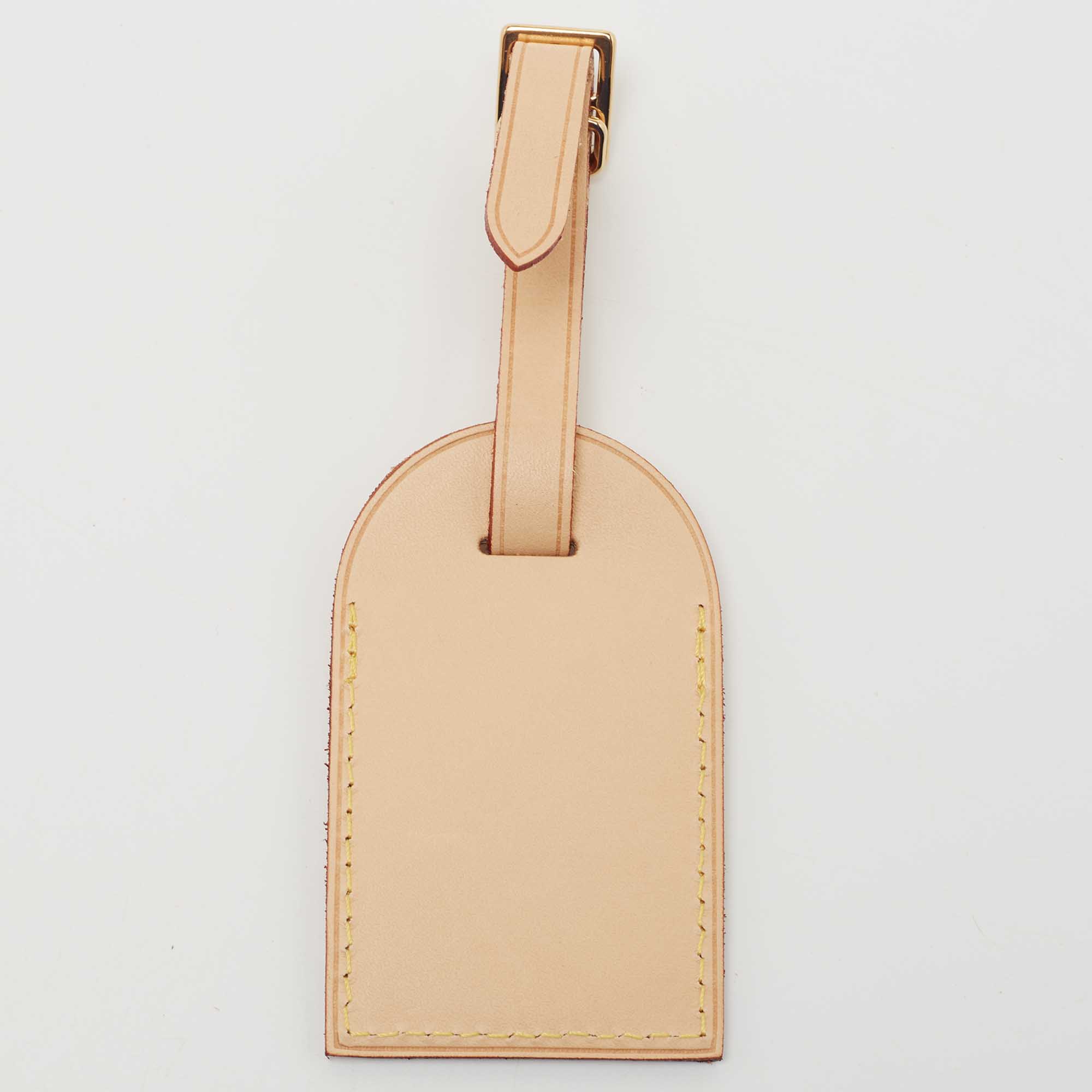 

Louis Vuitton Vachetta Leather Luggage Name Tag, Beige