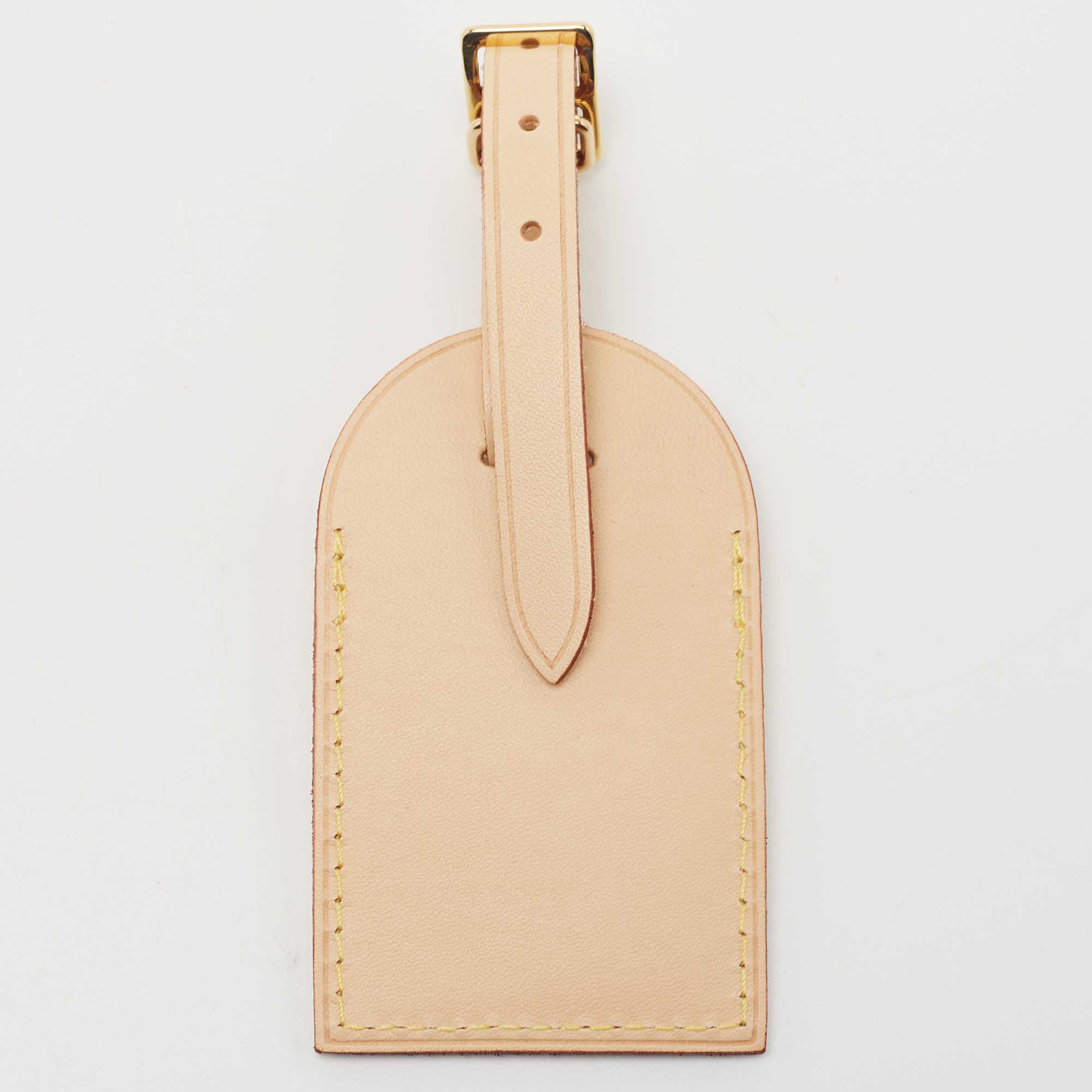

Louis Vuitton Vachetta Leather Luggage Name Tag, Beige