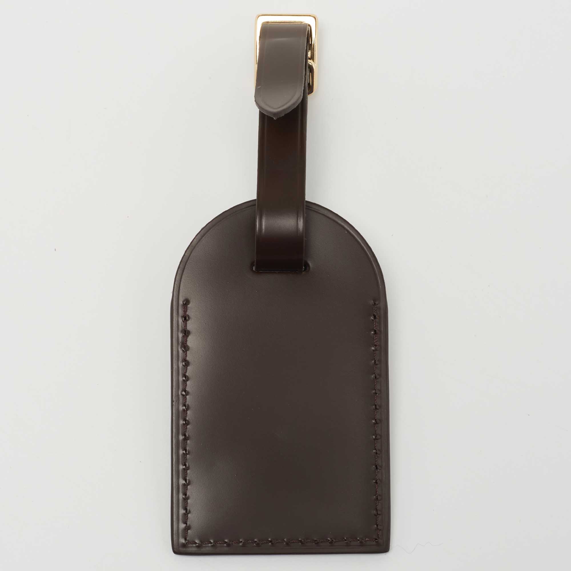 

Louis Vuitton Brown Leather Luggage Name Tag