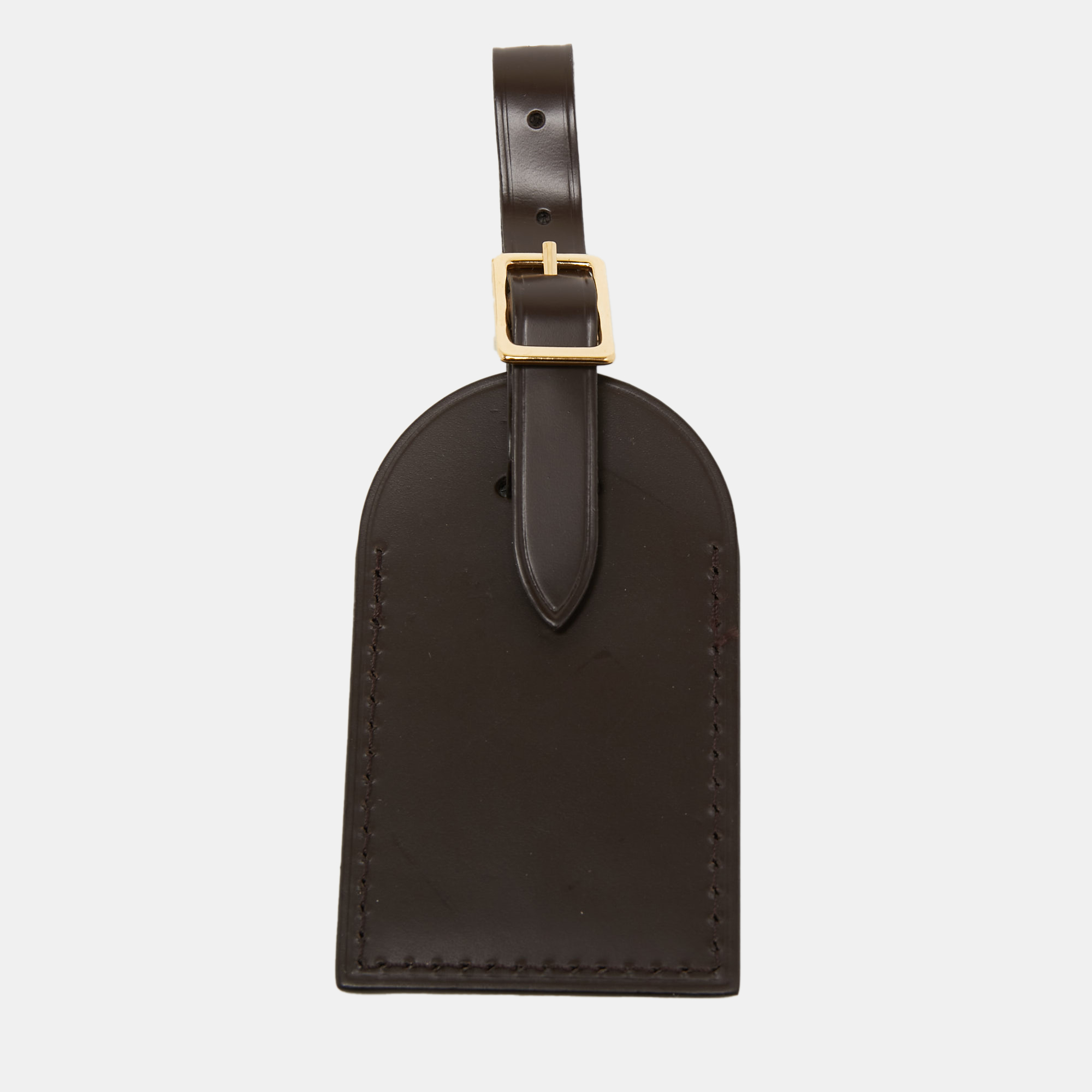 

Louis Vuitton Brown Leather Luggage Name Tag