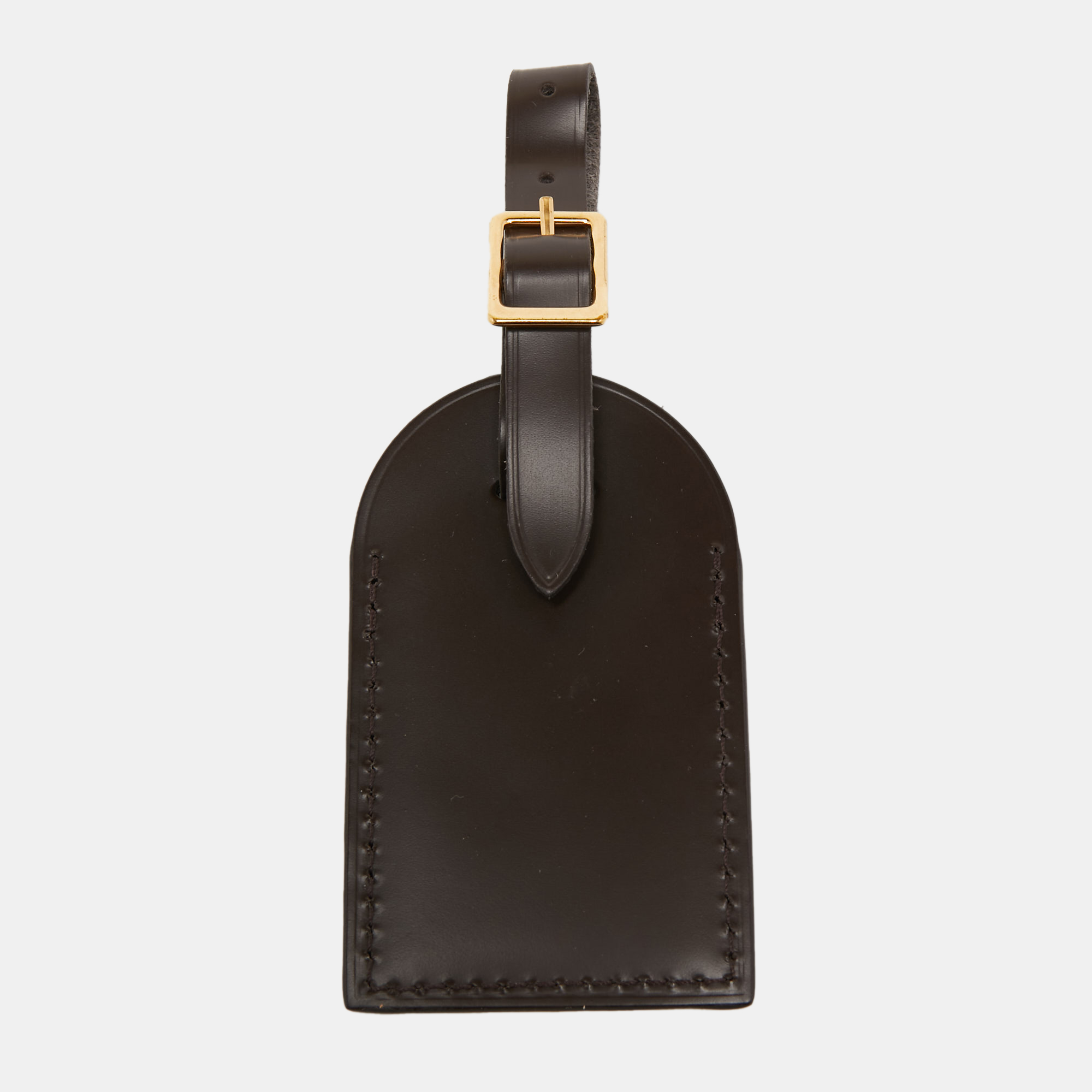 

Louis Vuitton Brown Leather Luggage Name Tag