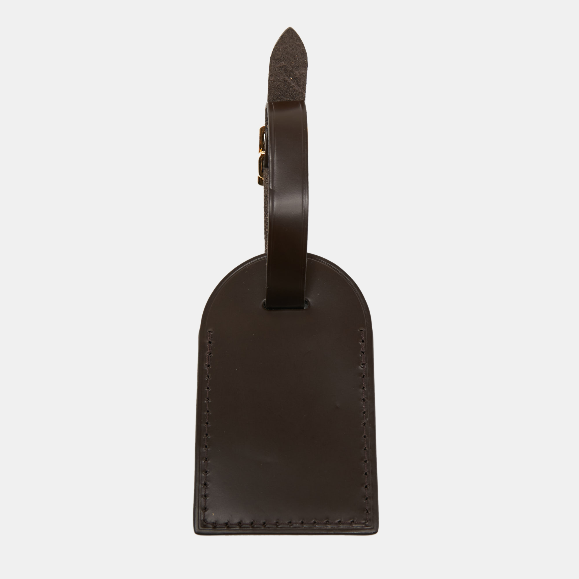 

Louis Vuitton Brown Leather Luggage Name Tag