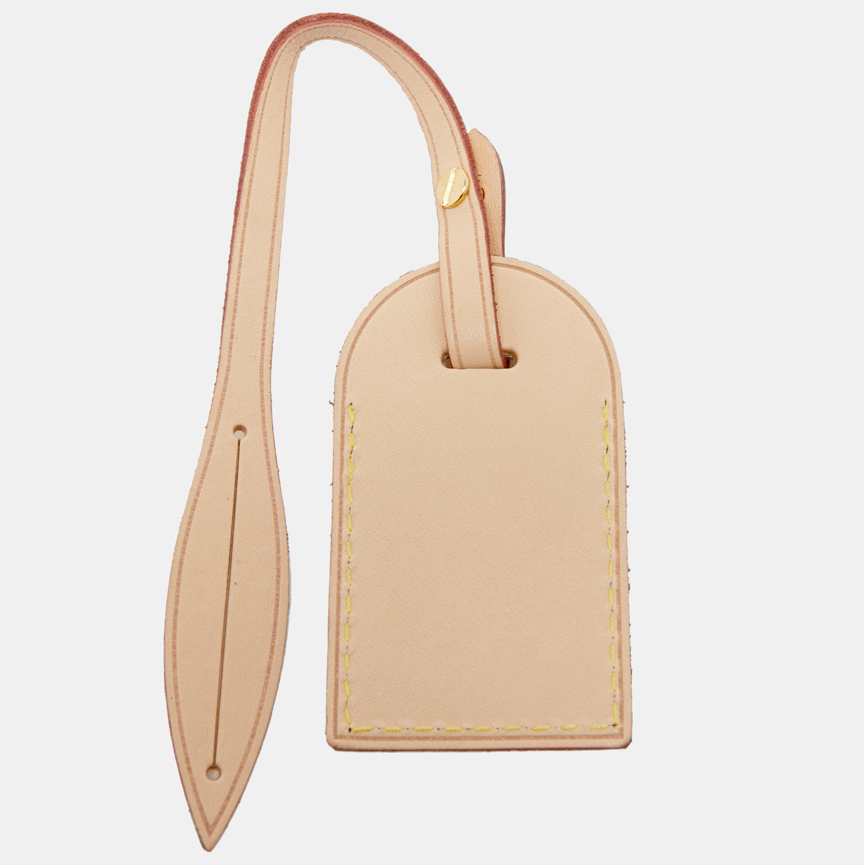 

Louis Vuitton Vachetta Leather Luggage Name Tag, Beige