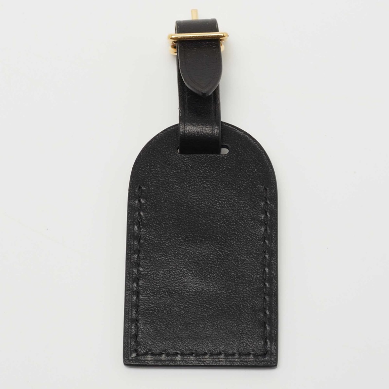 

Louis Vuitton Black Leather Luggage Tag