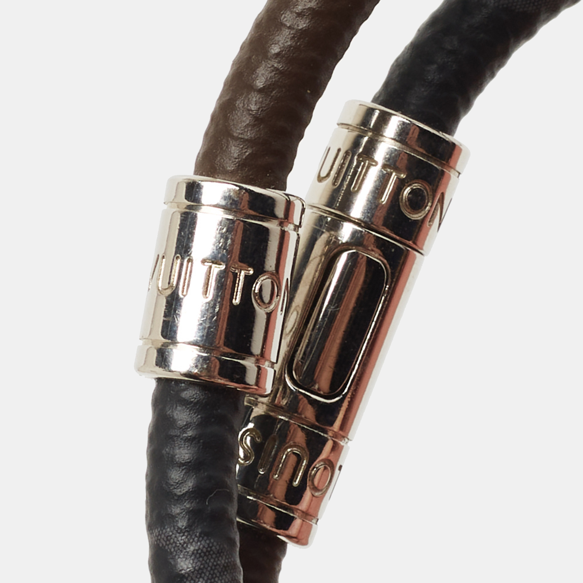 

Louis Vuitton Keep It Double Canvas Silver Tone Wrap Bracelet