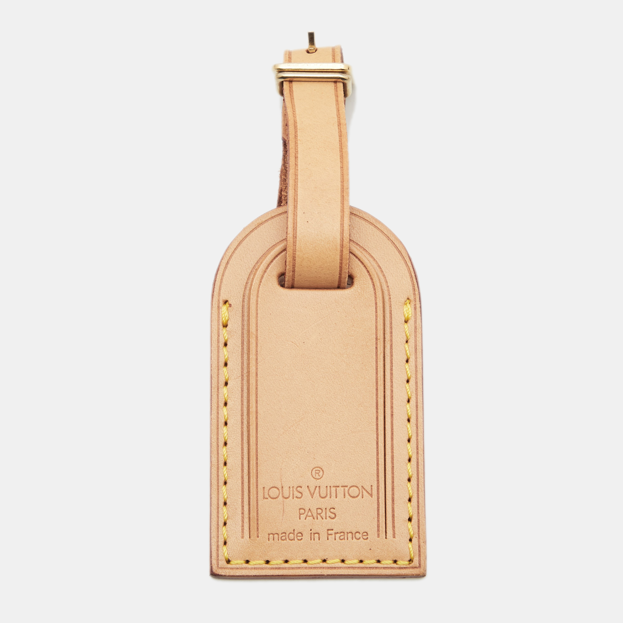 

Louis Vuitton Vachetta Leather Luggage Name Tag, Beige