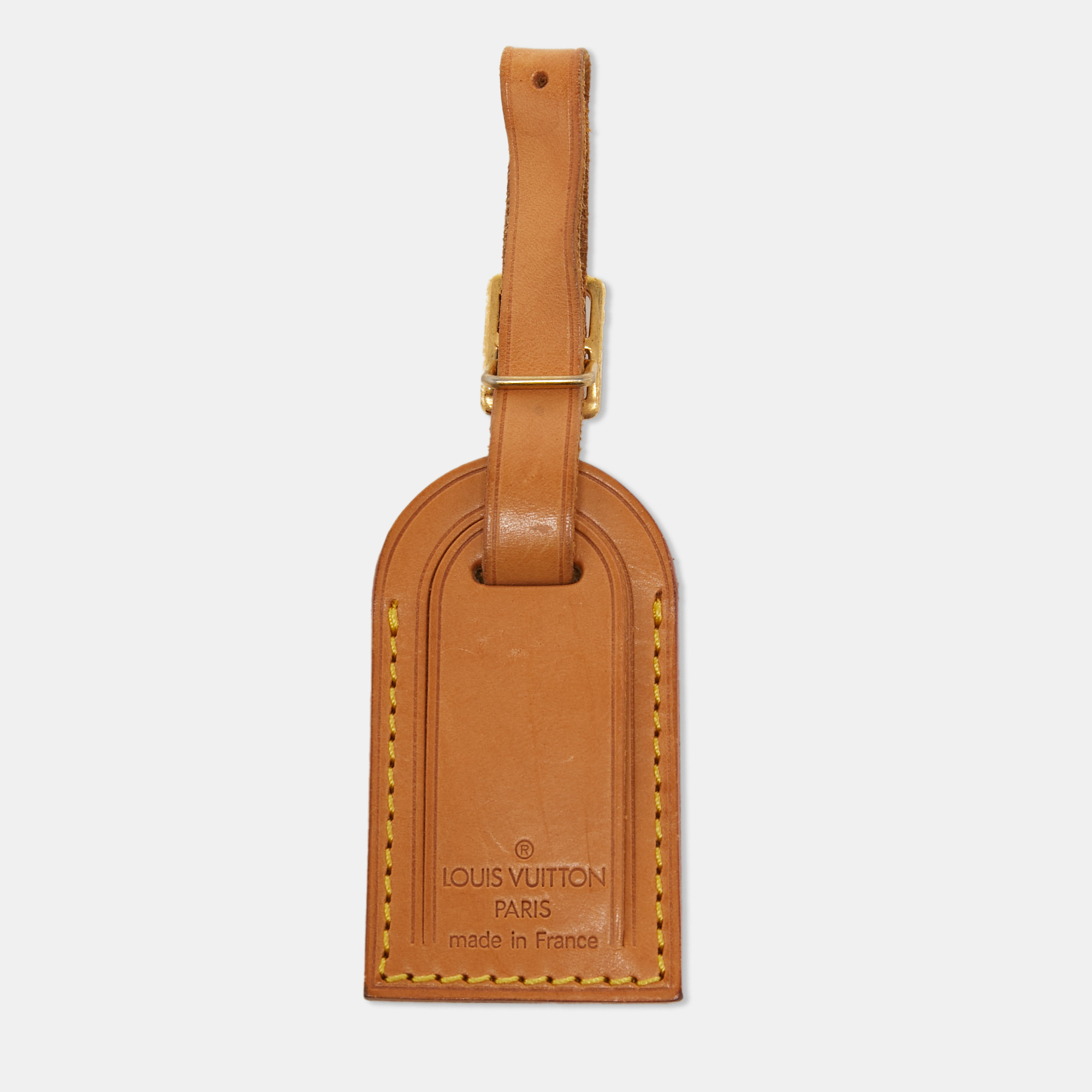 

Louis Vuitton Vachetta Leather Luggage Name Tag, Beige