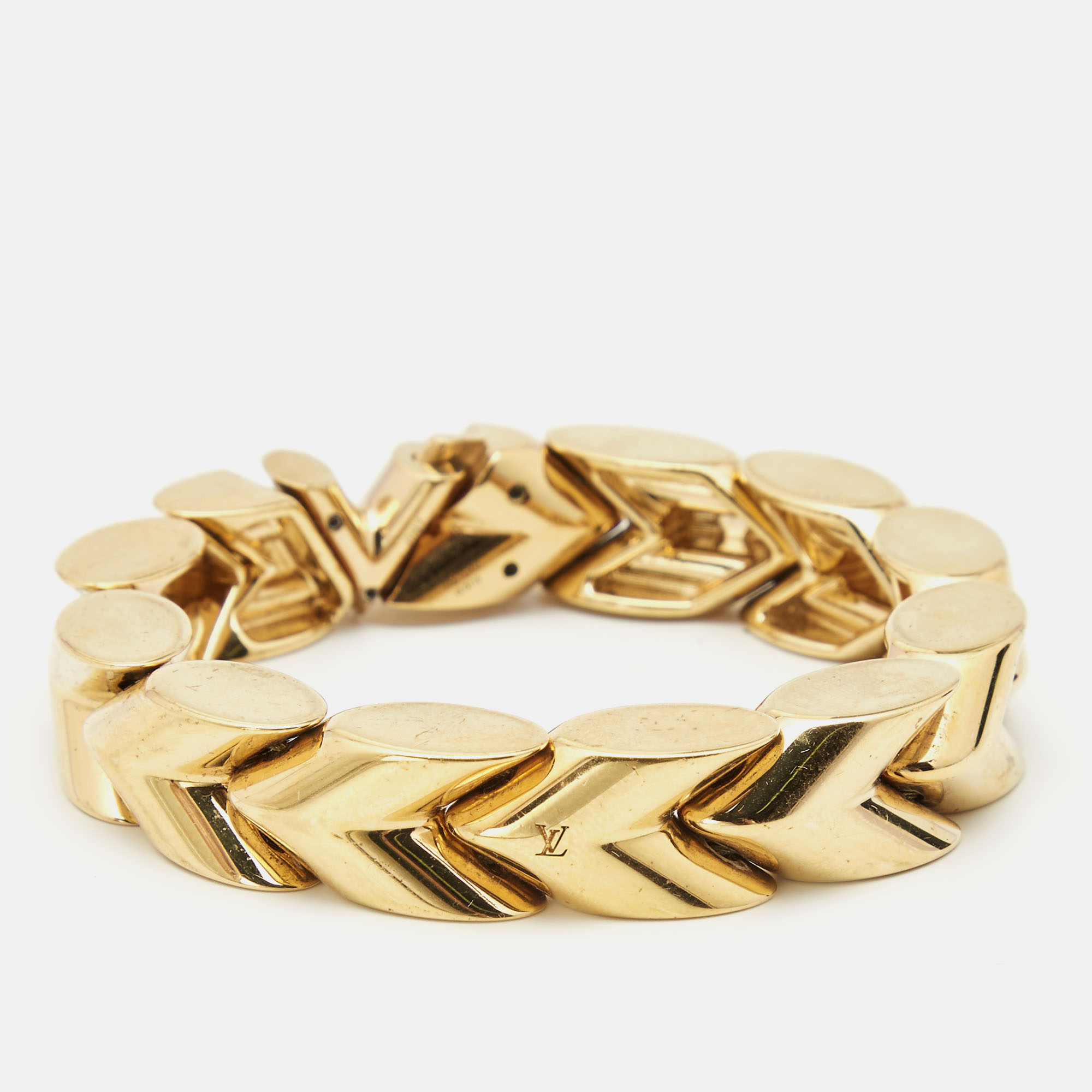 

Louis Vuitton Unchain V Gold Tone Bracelet