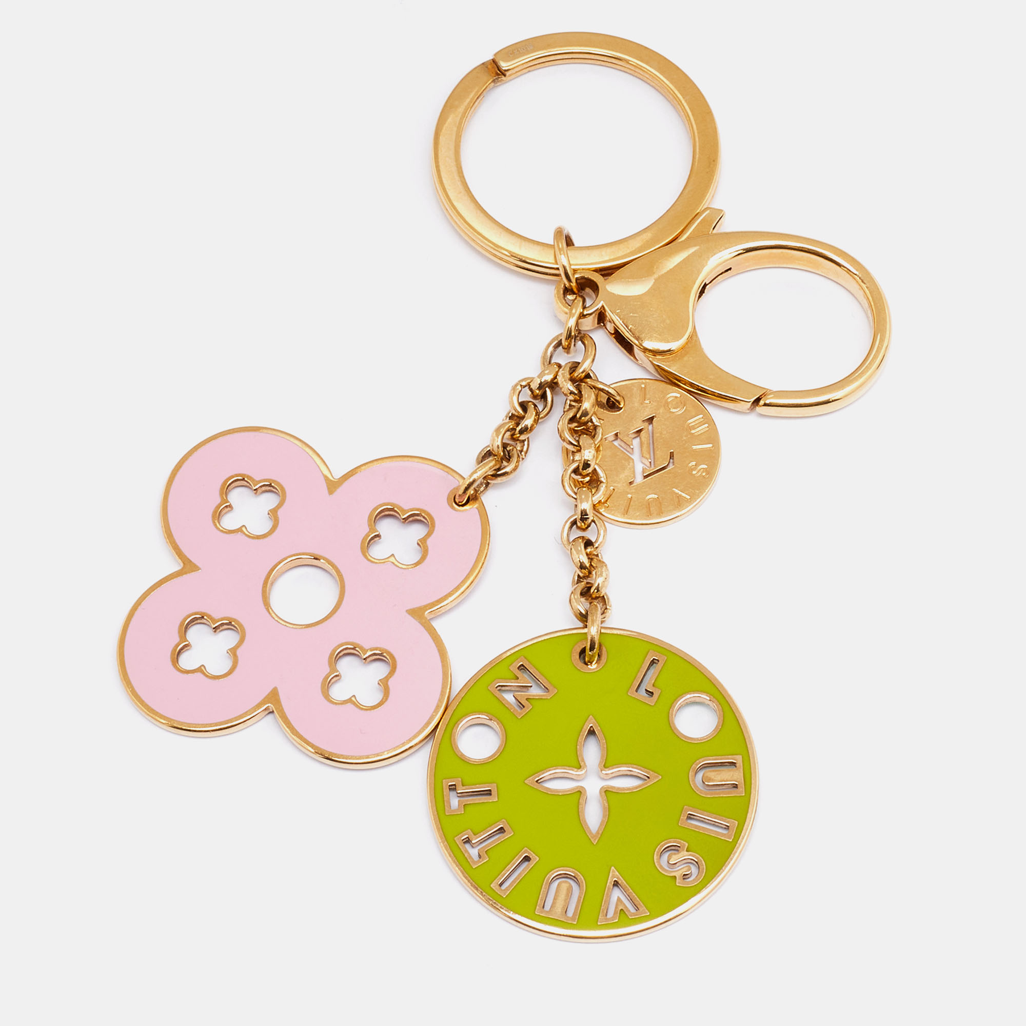 

Louis Vuitton Looping Enamel Gold Tone Key Ring