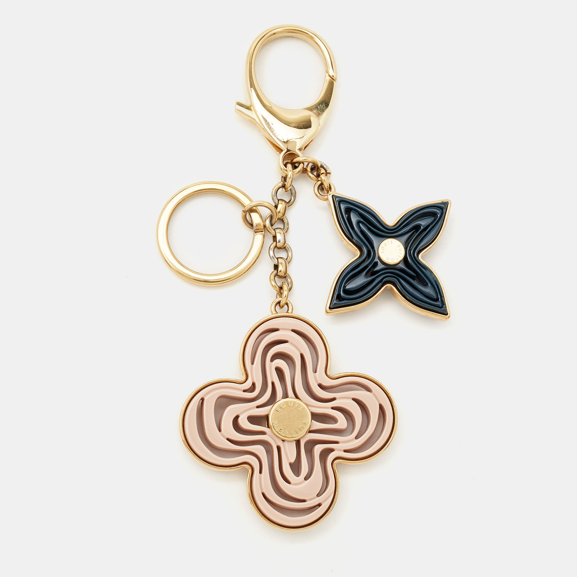 

Louis Vuitton Multi Color Resin Gold Tone Key Holder Chain
