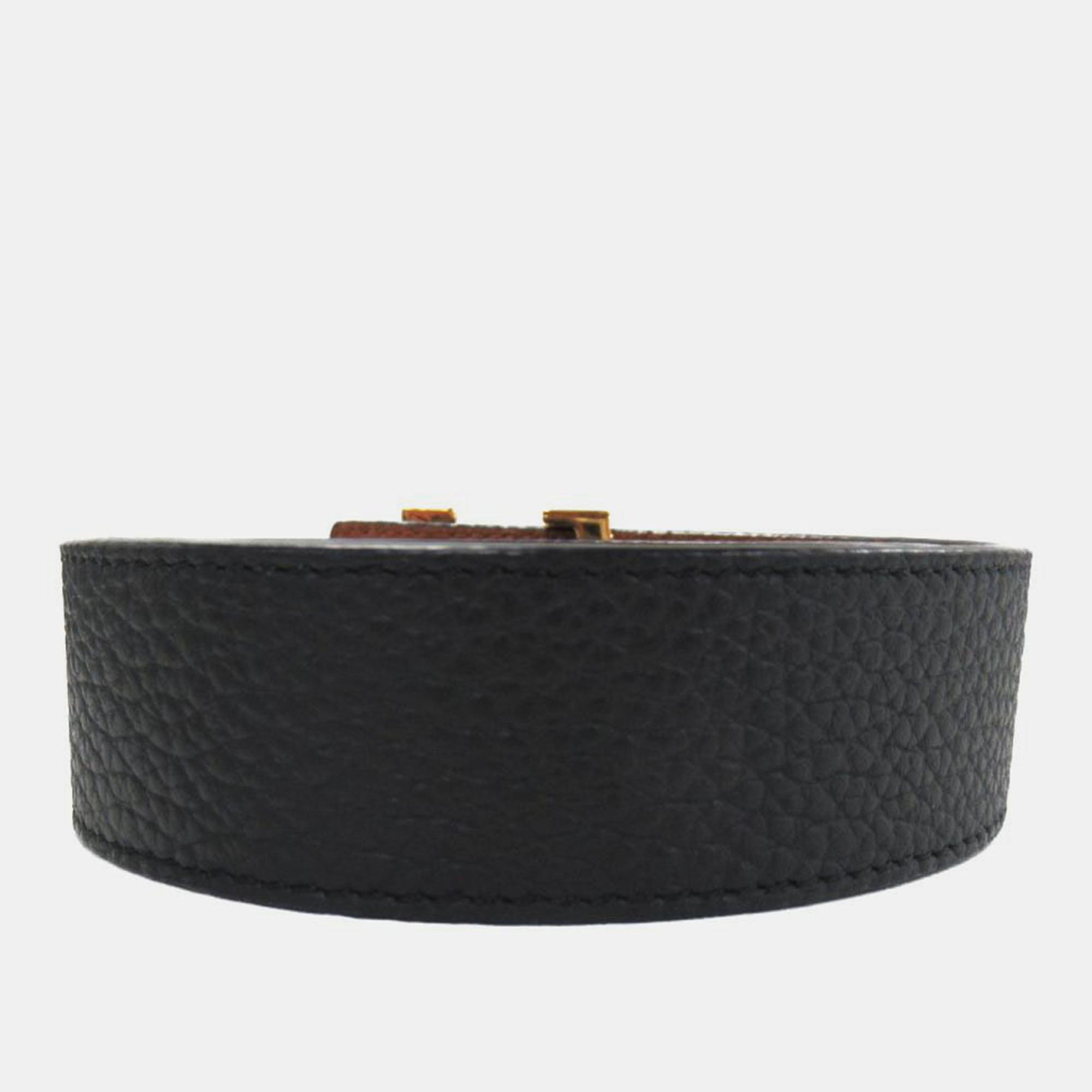 

Louis Vuitton Black Leather LV Buckle Belt