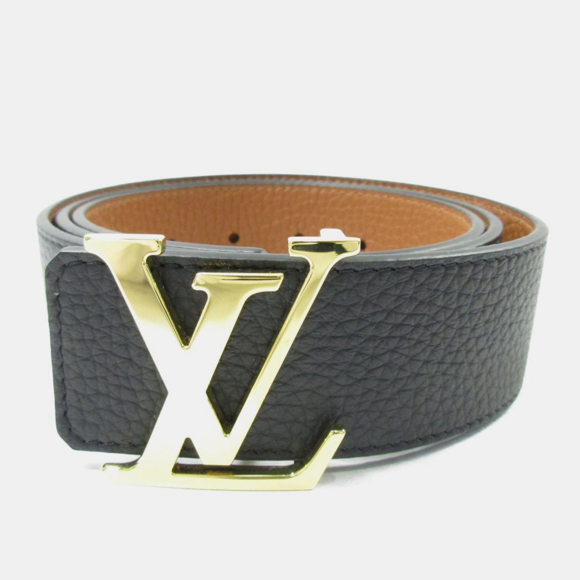 

Louis Vuitton Black Leather LV Buckle Belt
