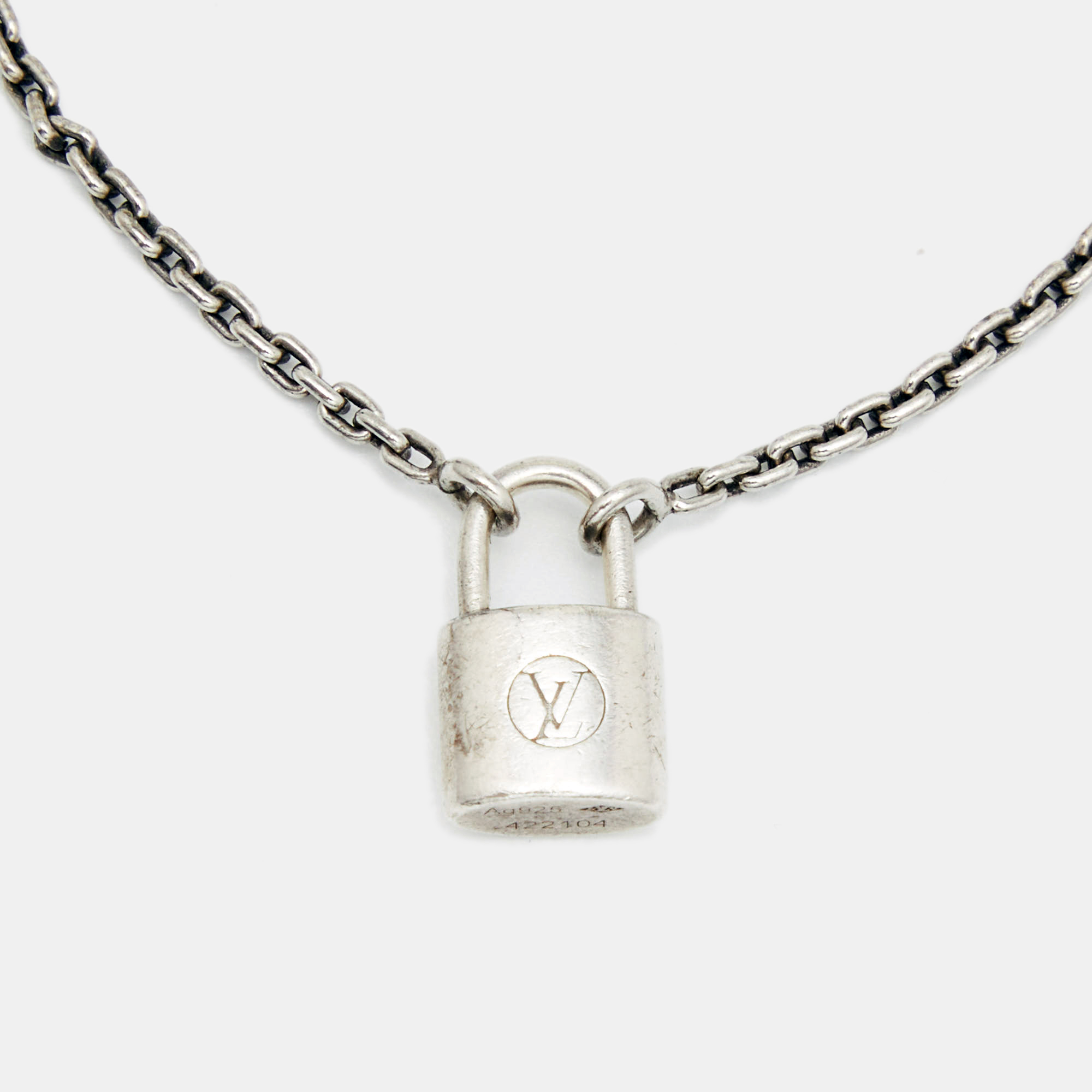 

Louis Vuitton Lock It Sterling Silver Charm Bracelet