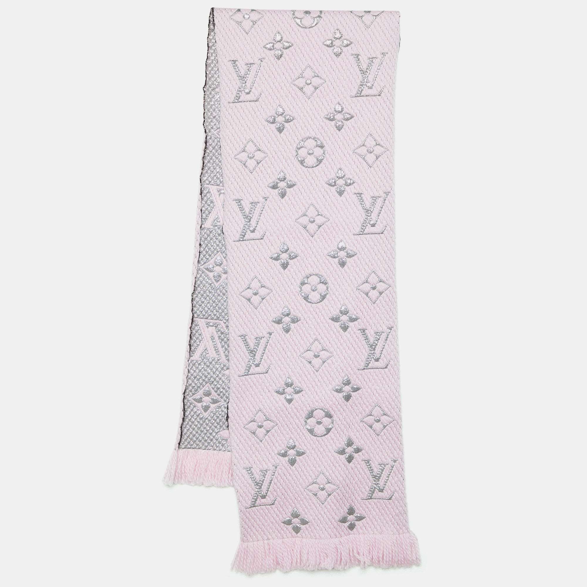 Louis Vuitton Silk & Wool Monogram Lavender Shine Shawl