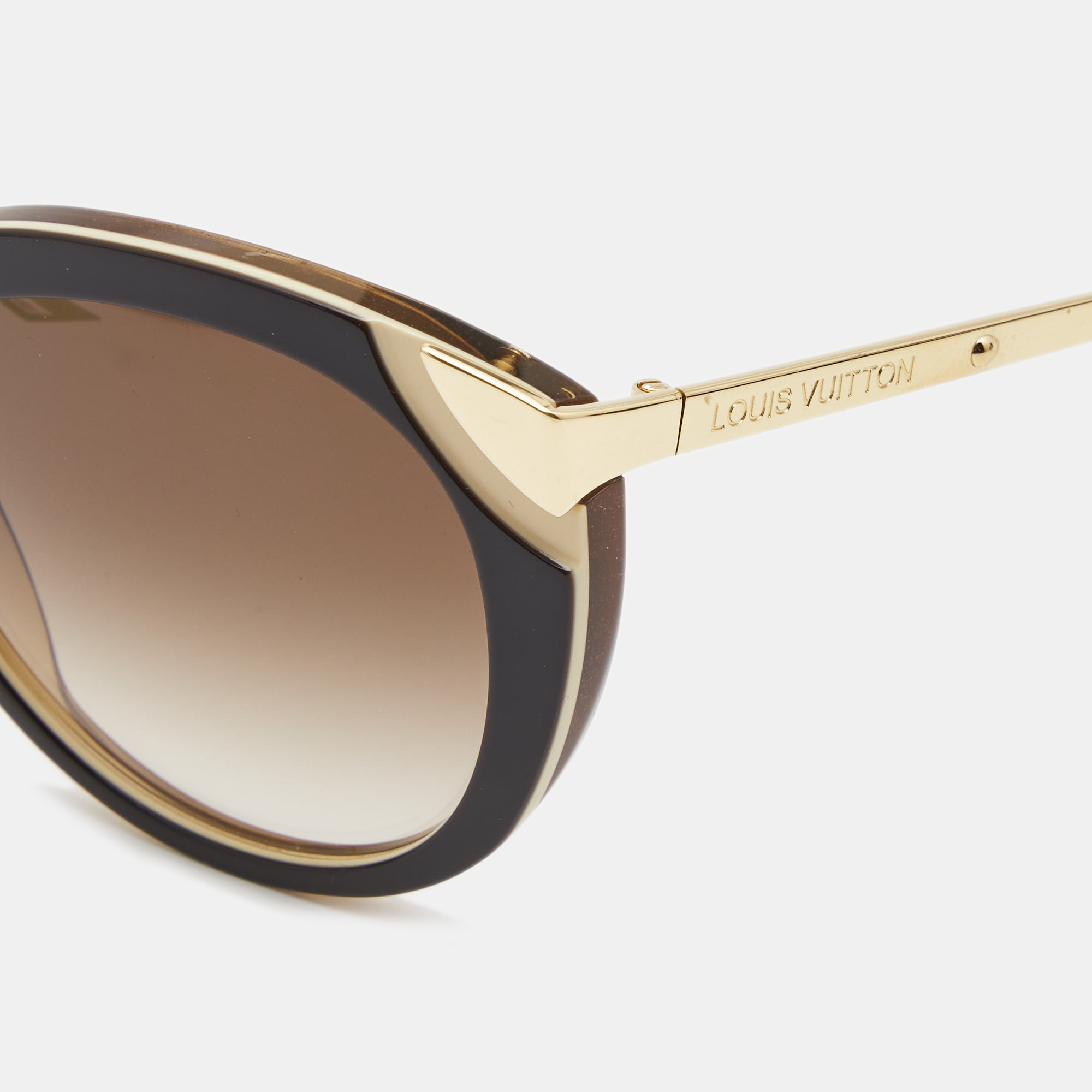 

Louis Vuitton Gold/Brown Amber Cat Eye Sunglasses