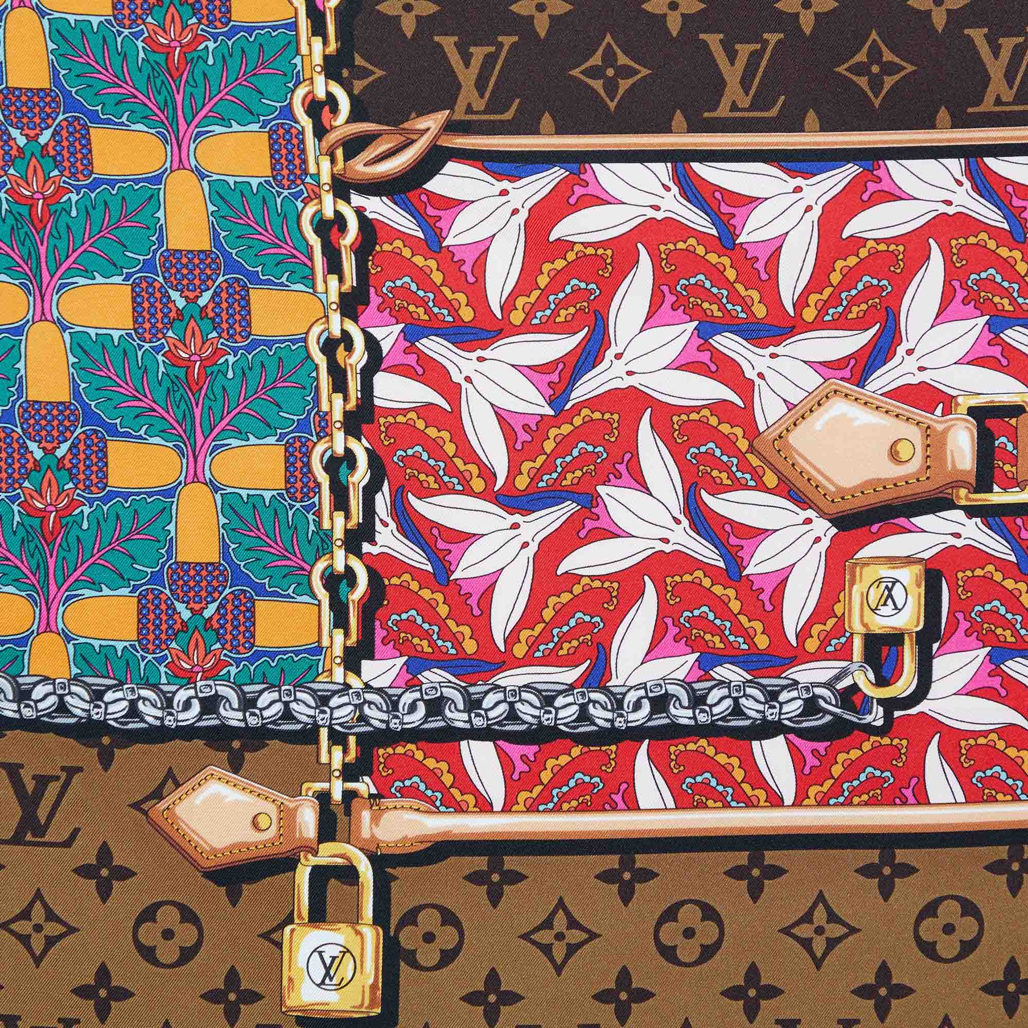 

Louis Vuitton Multicolor Confidential Garden printed Silk Square Scarf