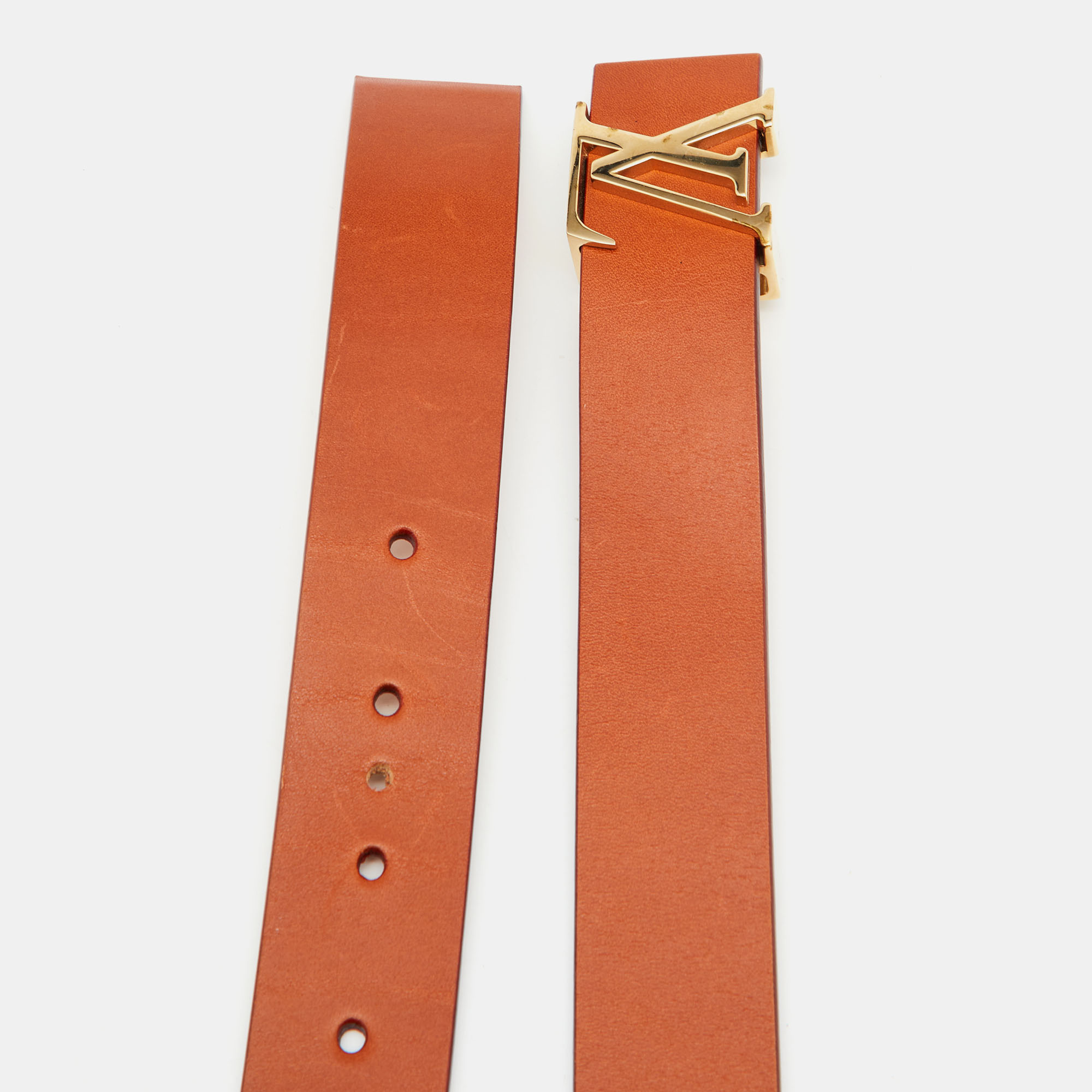 

Louis Vuitton Brown Leather LV Initiales Belt