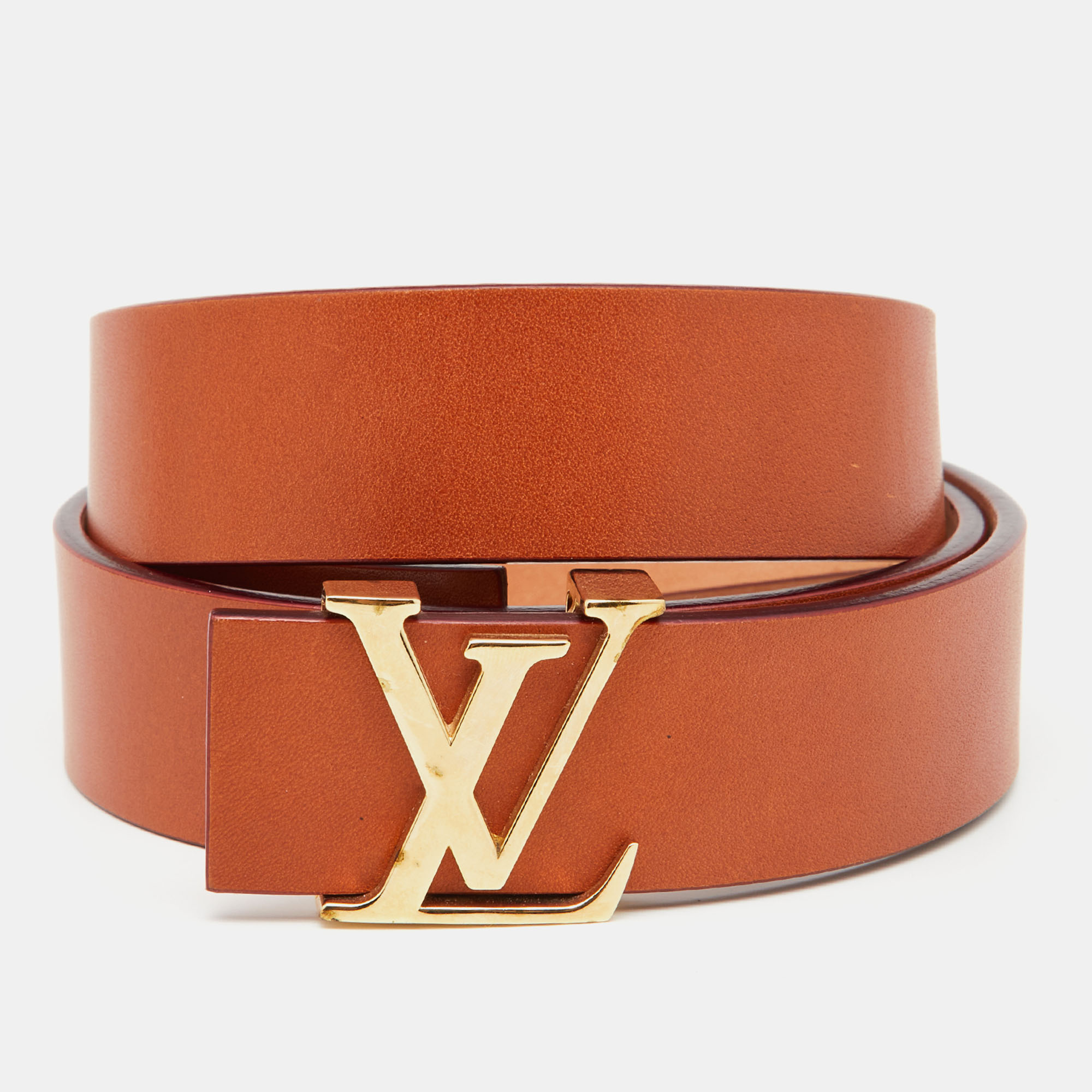 Louis Vuitton Red Leather New Wave Belt 85CM Louis Vuitton