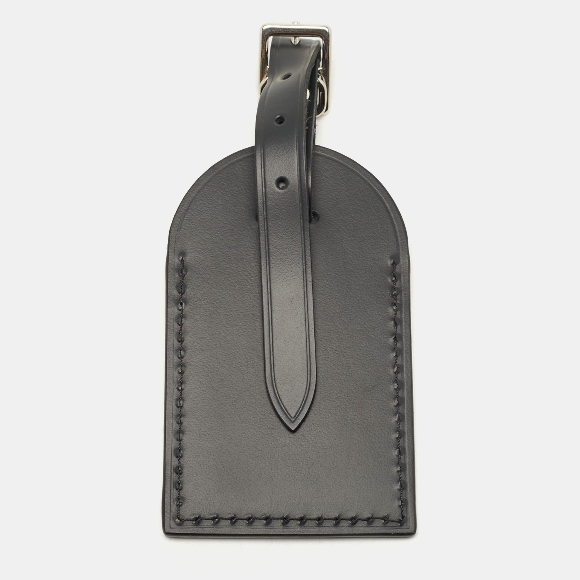 

Louis Vuitton Black Leather Luggage Name Tag