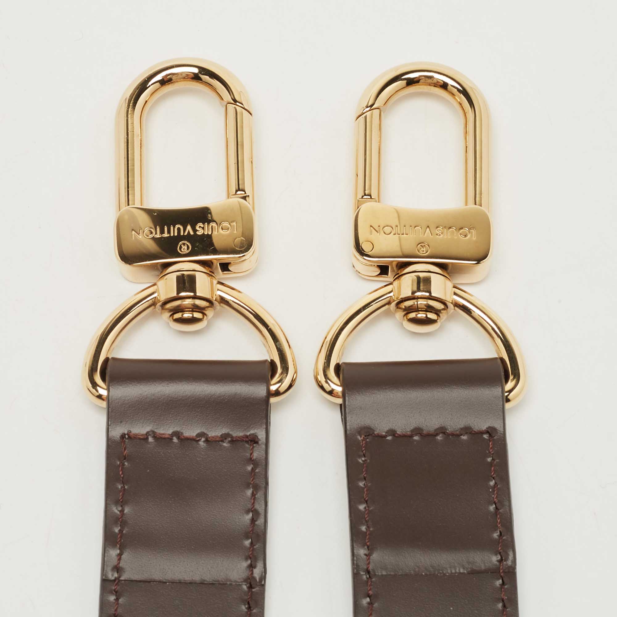 

Louis Vuitton Ebony Leather Bag Strap, Brown