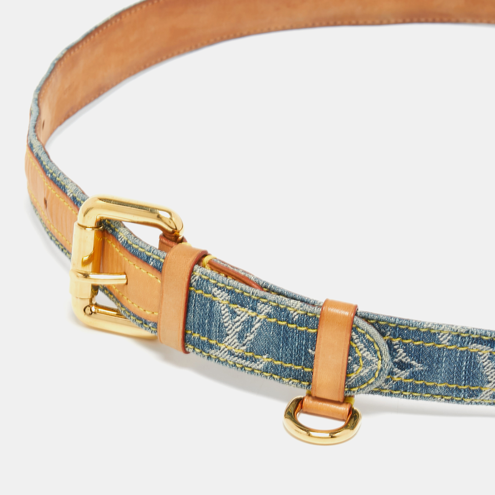 

Louis Vuitton Blue Monogram Denim Belt