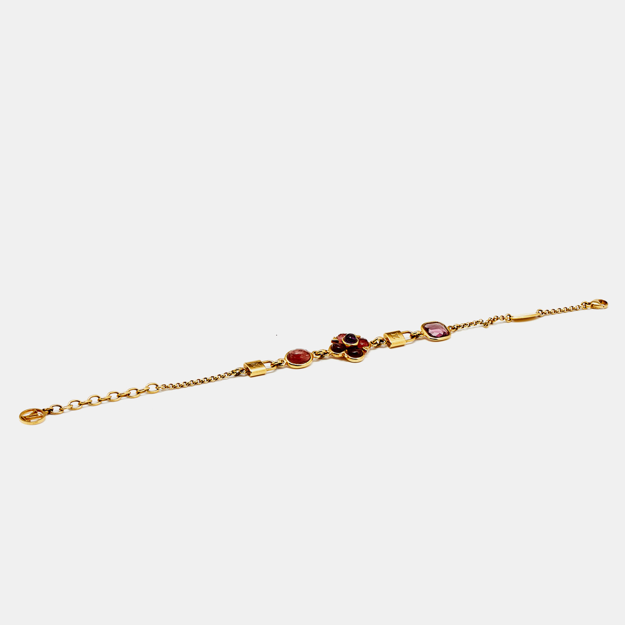 

Louis Vuitton Gold Tone Beaded Charm Bracelet