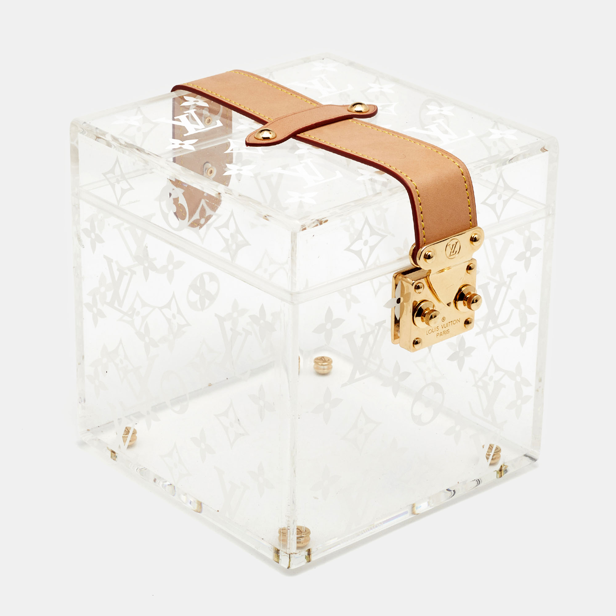 

Louis Vuitton Monogram Plexiglass Cube Box Scott, Transparent