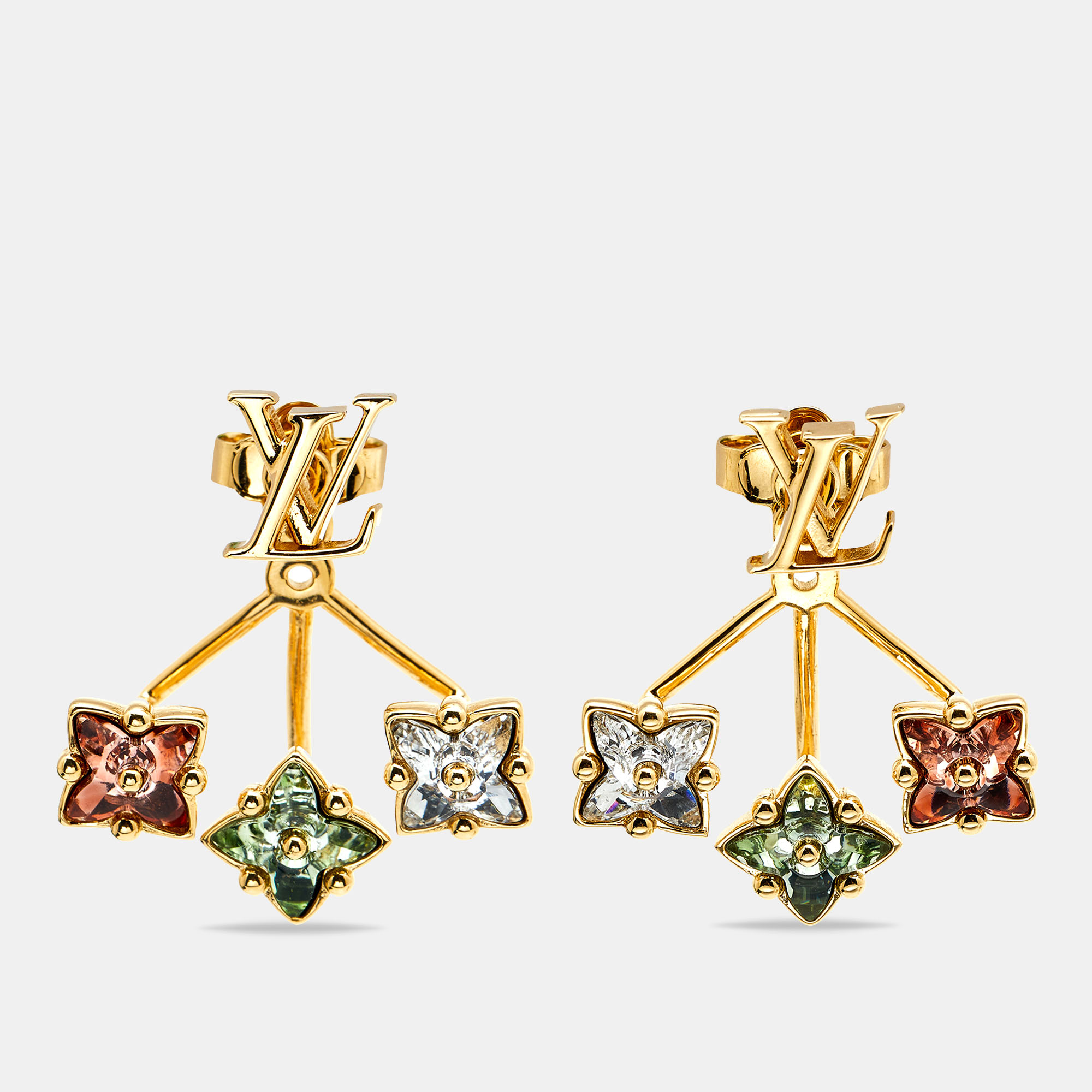 Louis Vuitton Loulougram Stud Earrings - Gold-Plated Stud, Earrings -  LOU787341