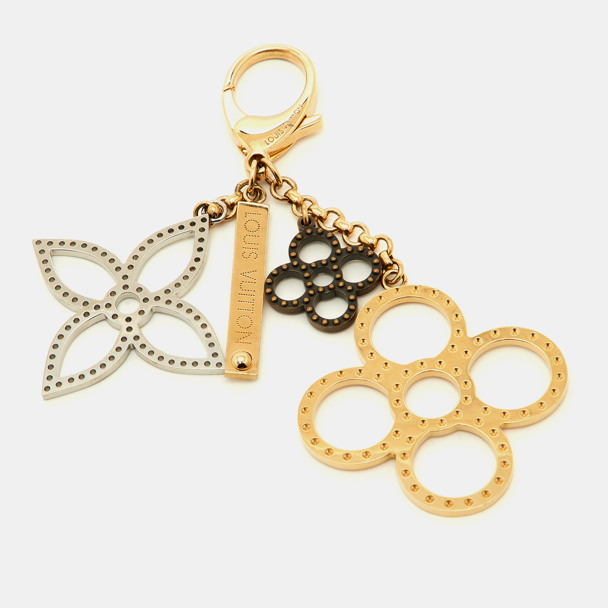 

Louis Vuitton Gold Silver & Black Tone Tapage Bag Charm