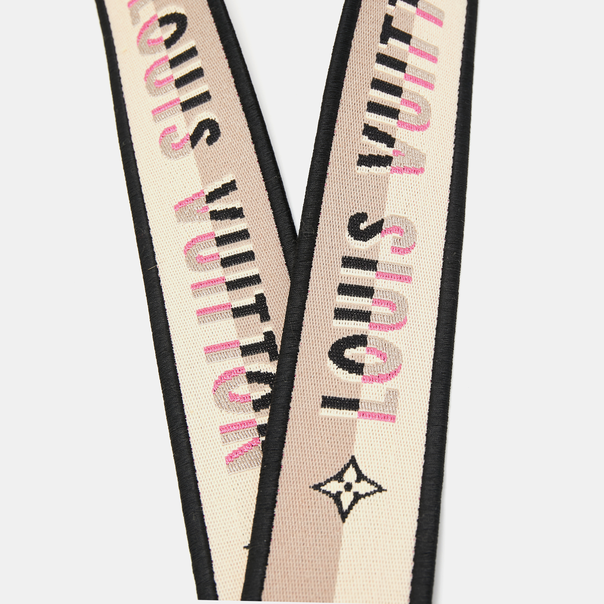 

Louis Vuitton Pink/Black Logo Jacquard Canvas Speedy Bandouliere Bag Strap