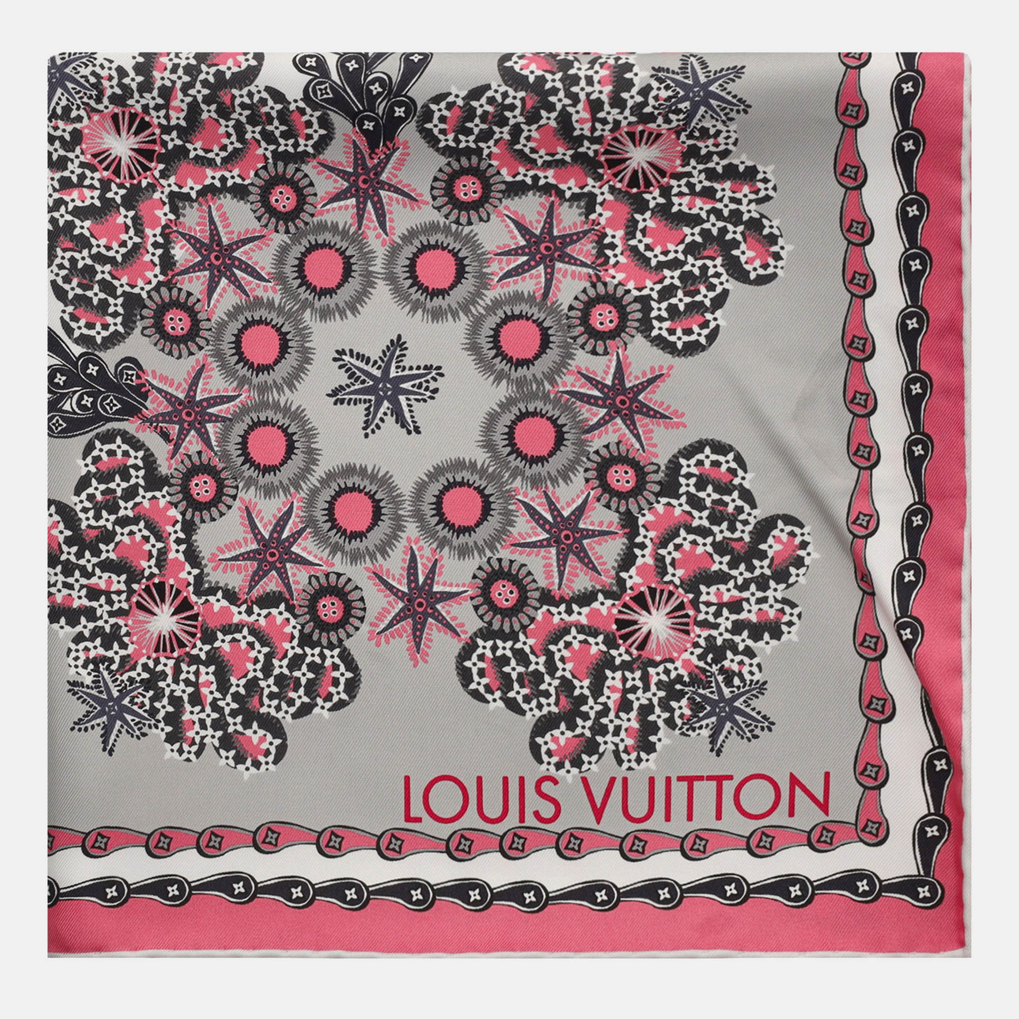 

Louis Vuitton Women's Silk Scarf - Black