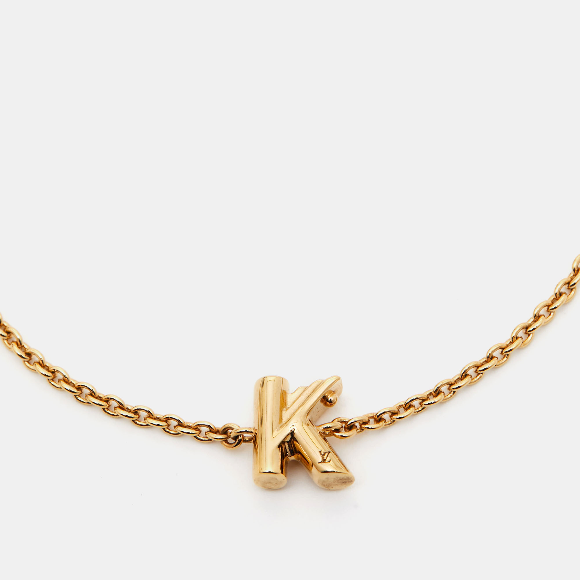 

Louis Vuitton LV & Me Letter K Gold Tone Bracelet