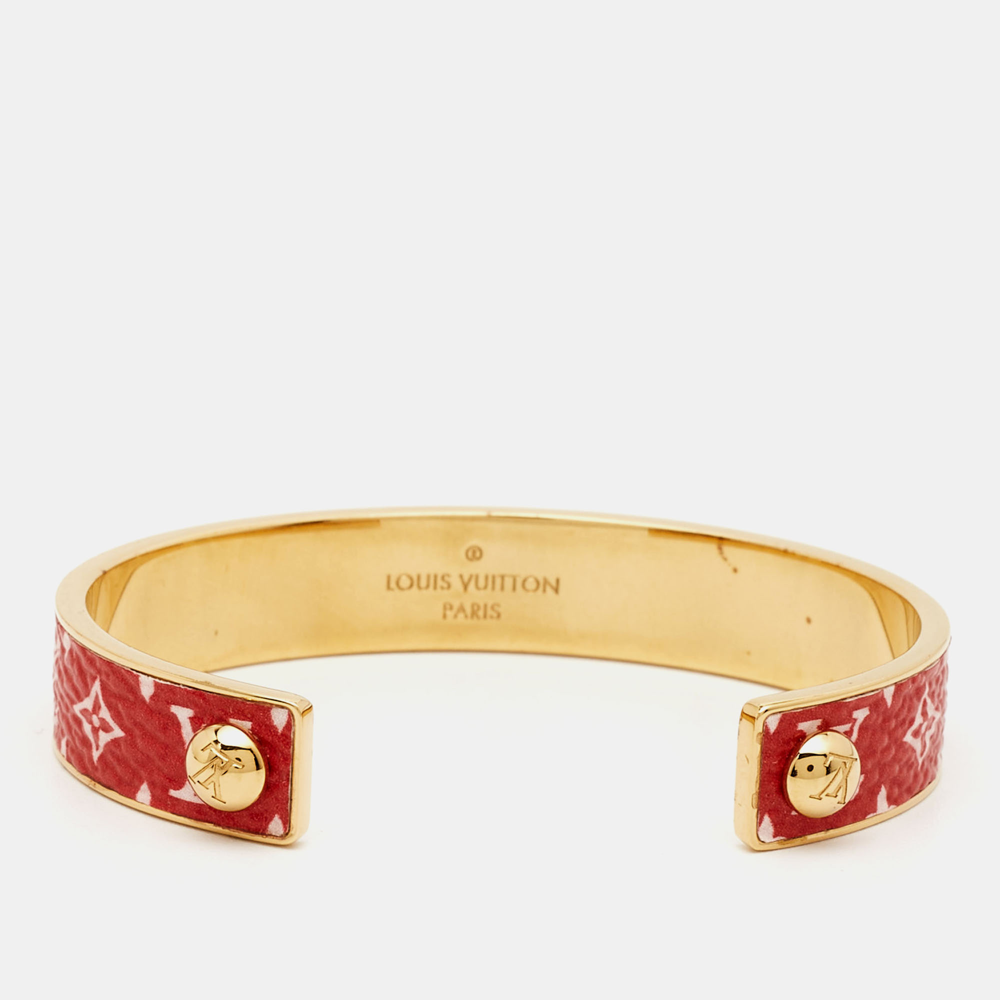 

Louis Vuitton Monogram Canvas Gold Tone Bracelet