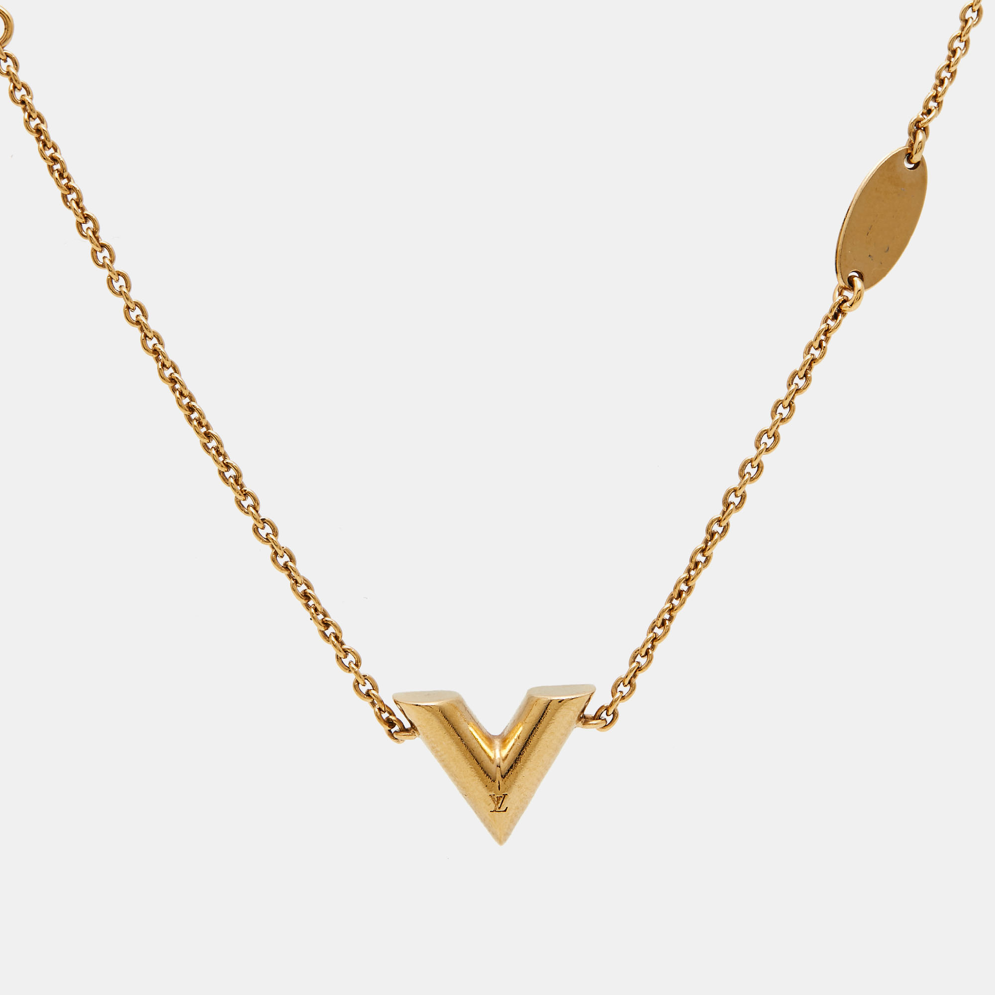

Louis Vuitton Essential V Gold Tone Bracelet