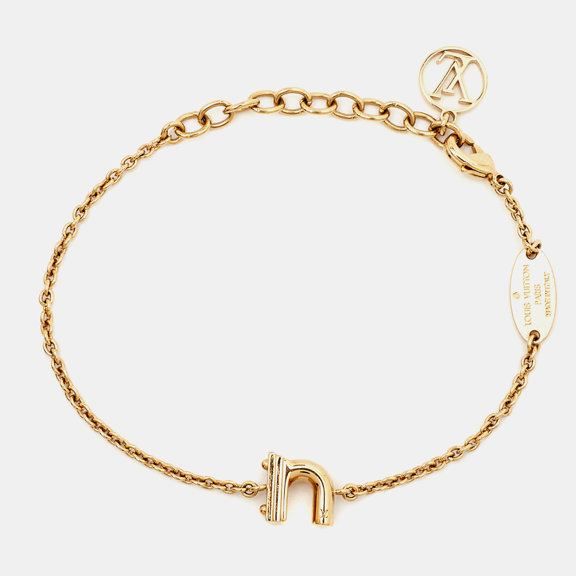 

Louis Vuitton LV & Me Letter N Gold Plated Bracelet