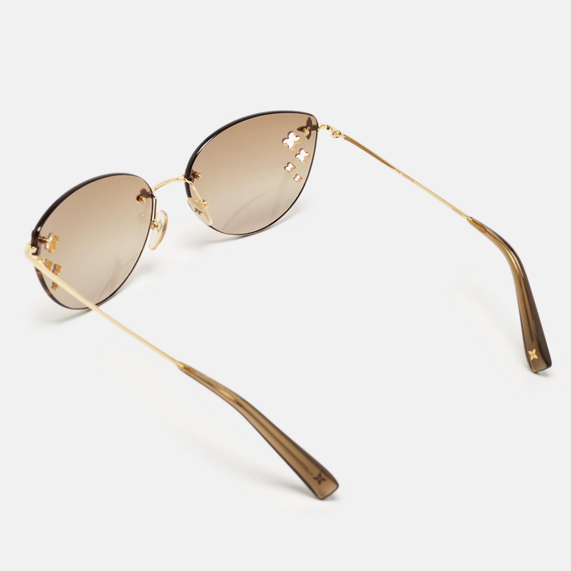 

Louis Vuitton Brown/Gold Desmayo Rimless Sunglasses, Green