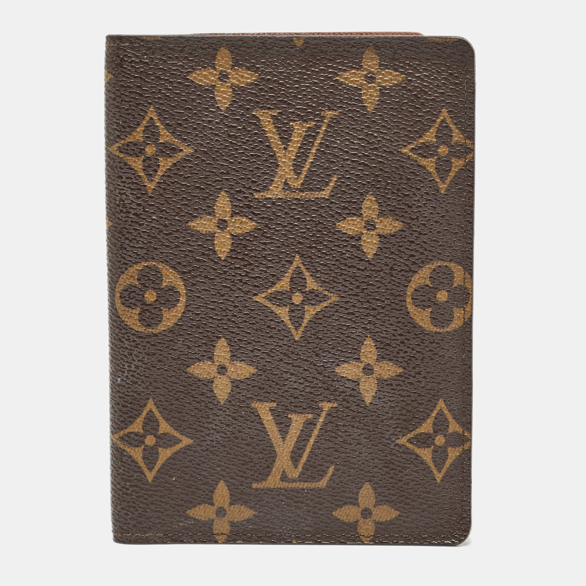 

Louis Vuitton Monogram Canvas Passport Cover, Brown