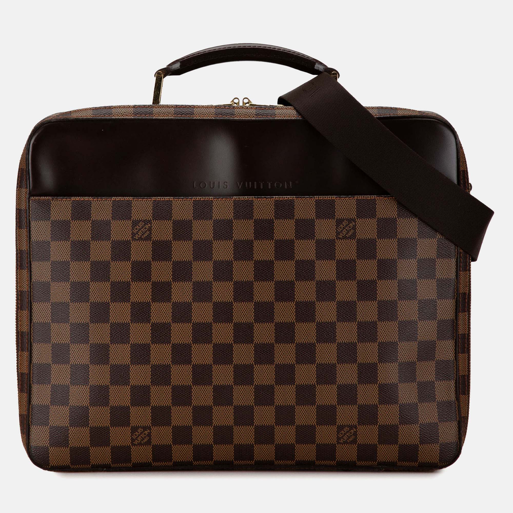 

Louis Vuitton Damier Ebene Porte Ordinateur Sabana, Brown