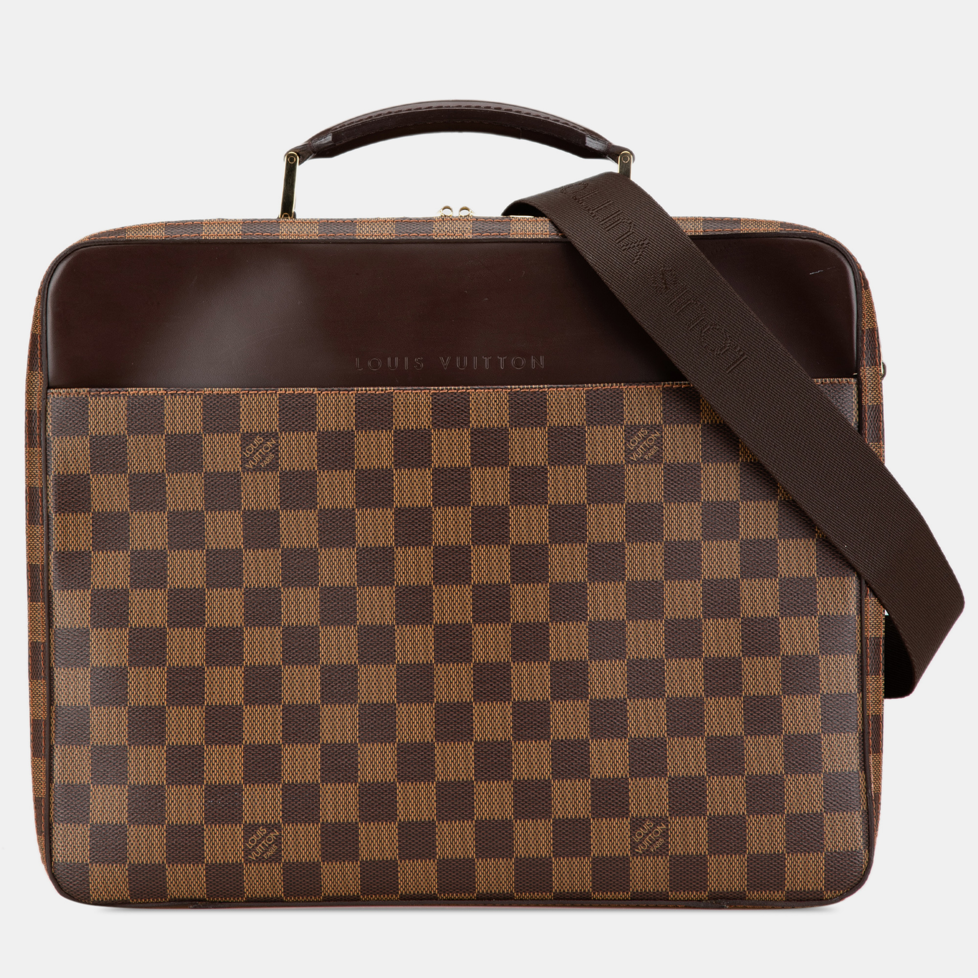 

Louis Vuitton Brown Damier Ebene Porte Ordinateur Sabana