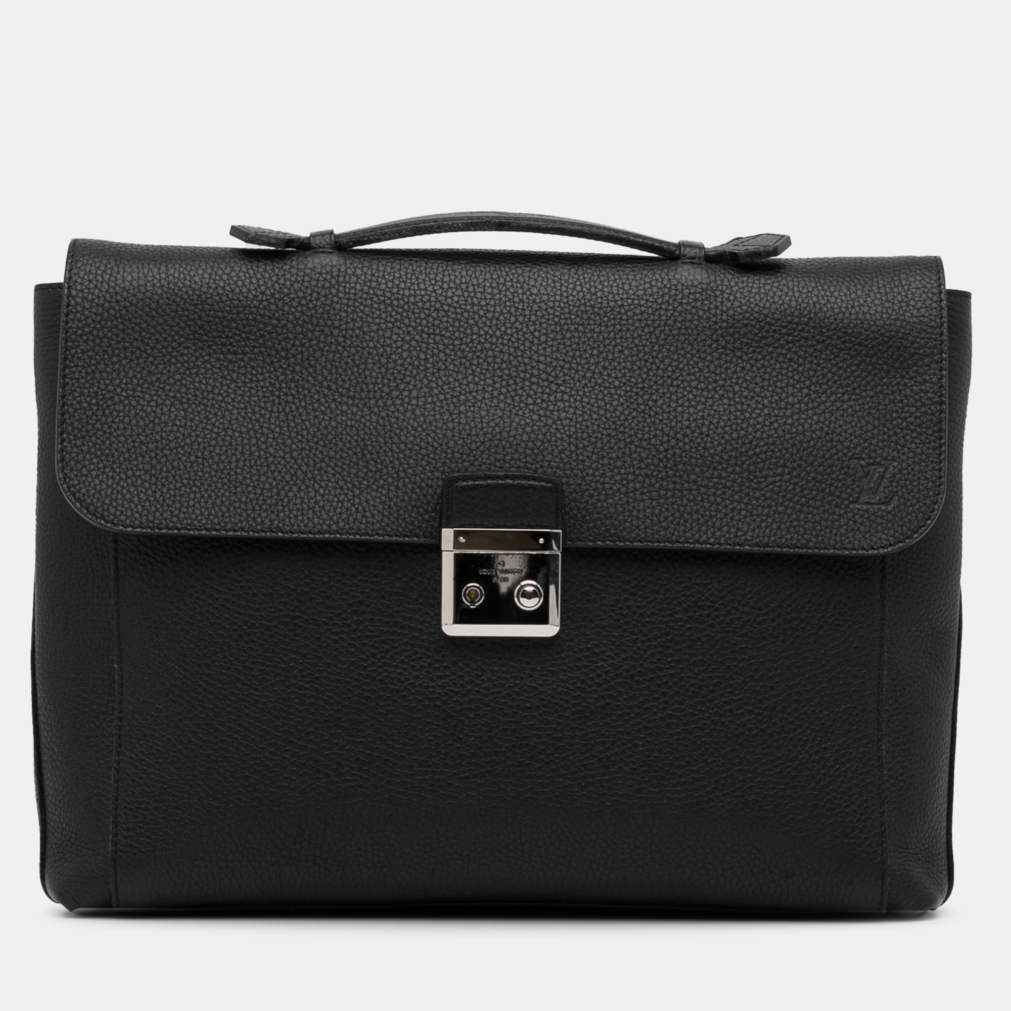 

Louis Vuitton Black Taurillon Serviette Dorian Briefcase