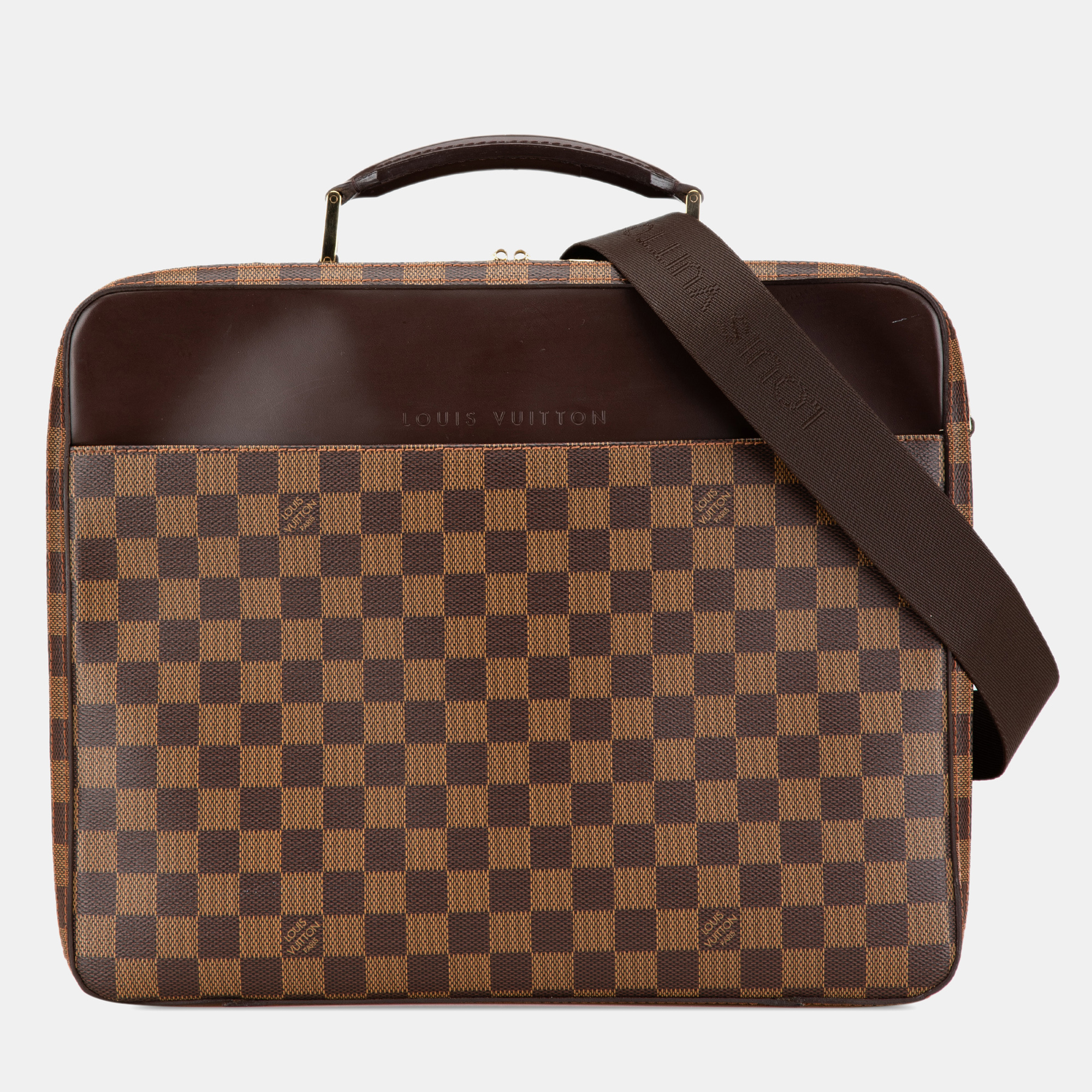 

Louis Vuitton Brown Damier Ebene Porte Ordinateur Sabana
