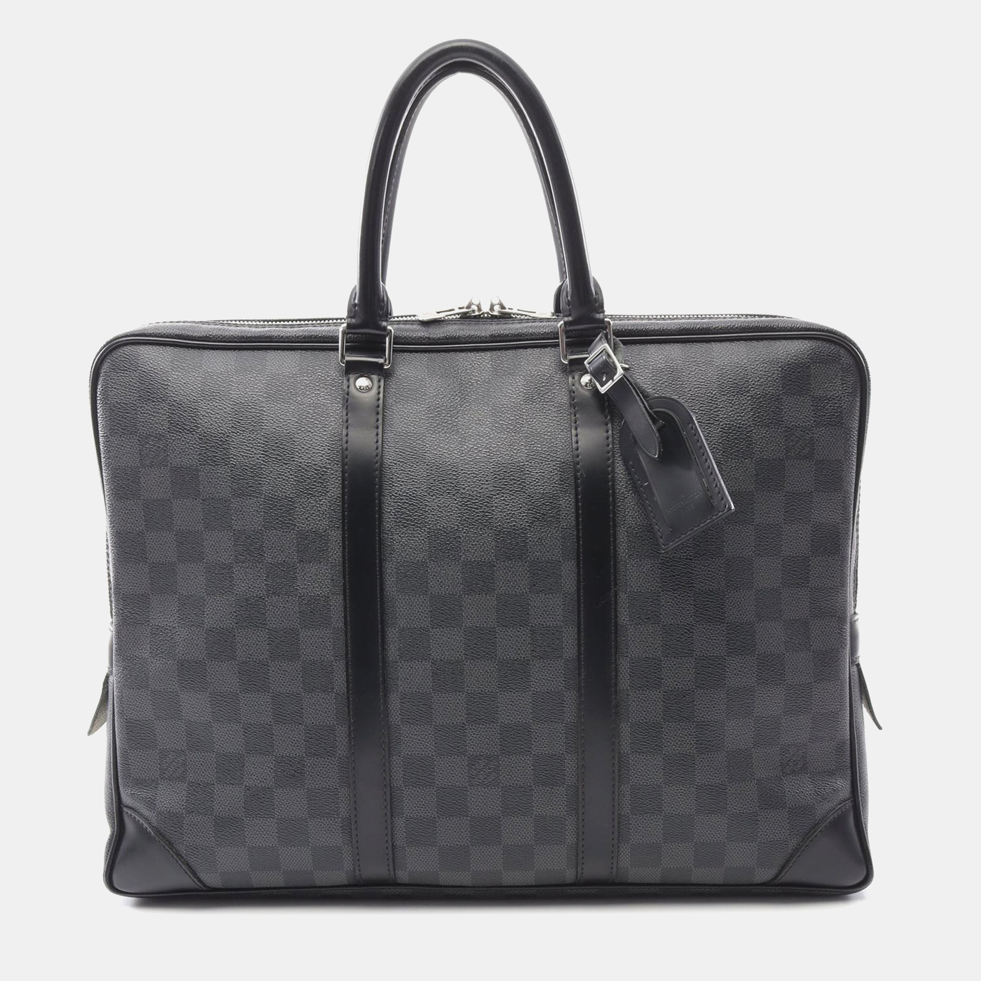 

Louis Vuitton Black Damier Graphite Porte Documents Voyage PM